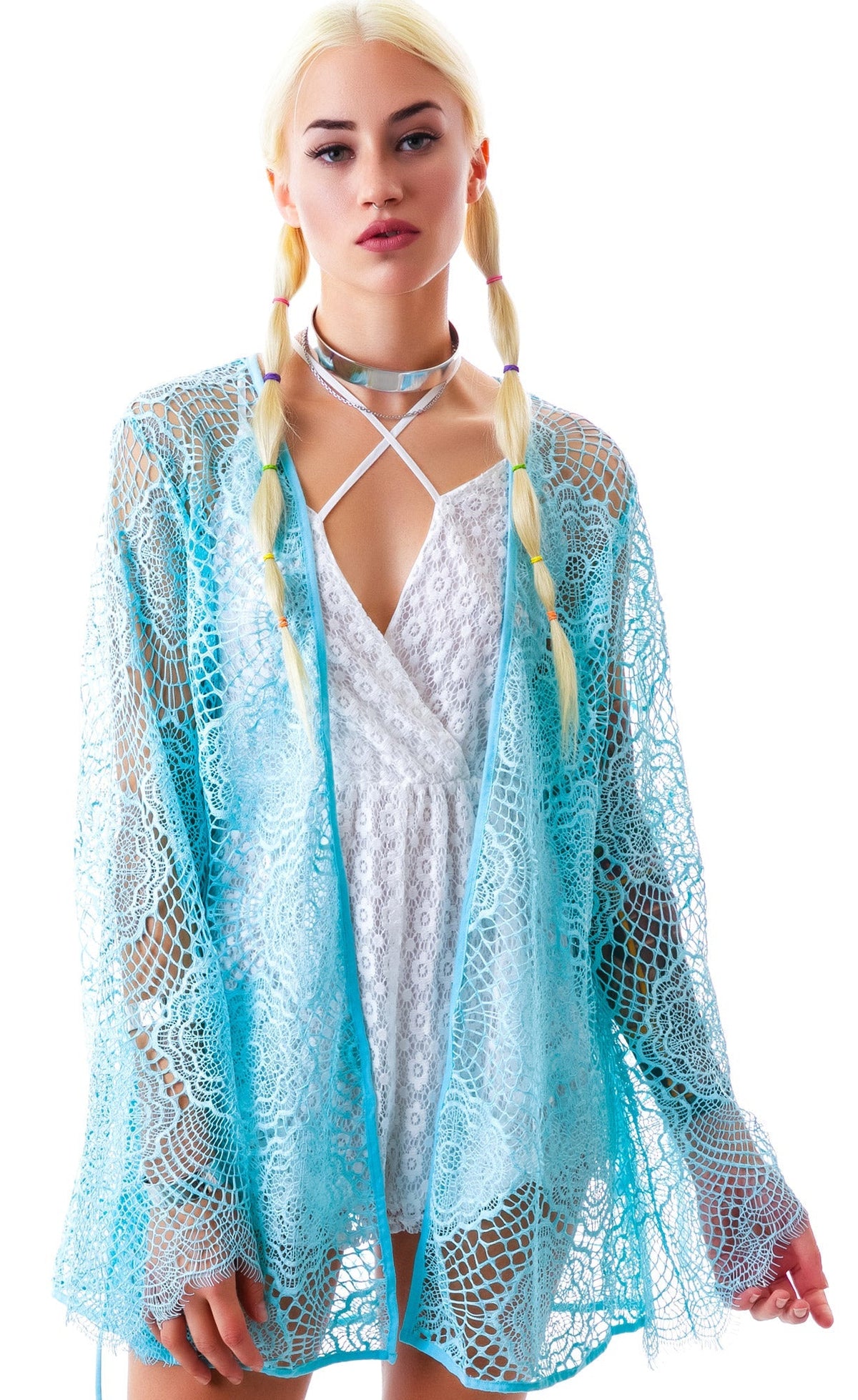 Dream Girl Short Robe - Light Blue