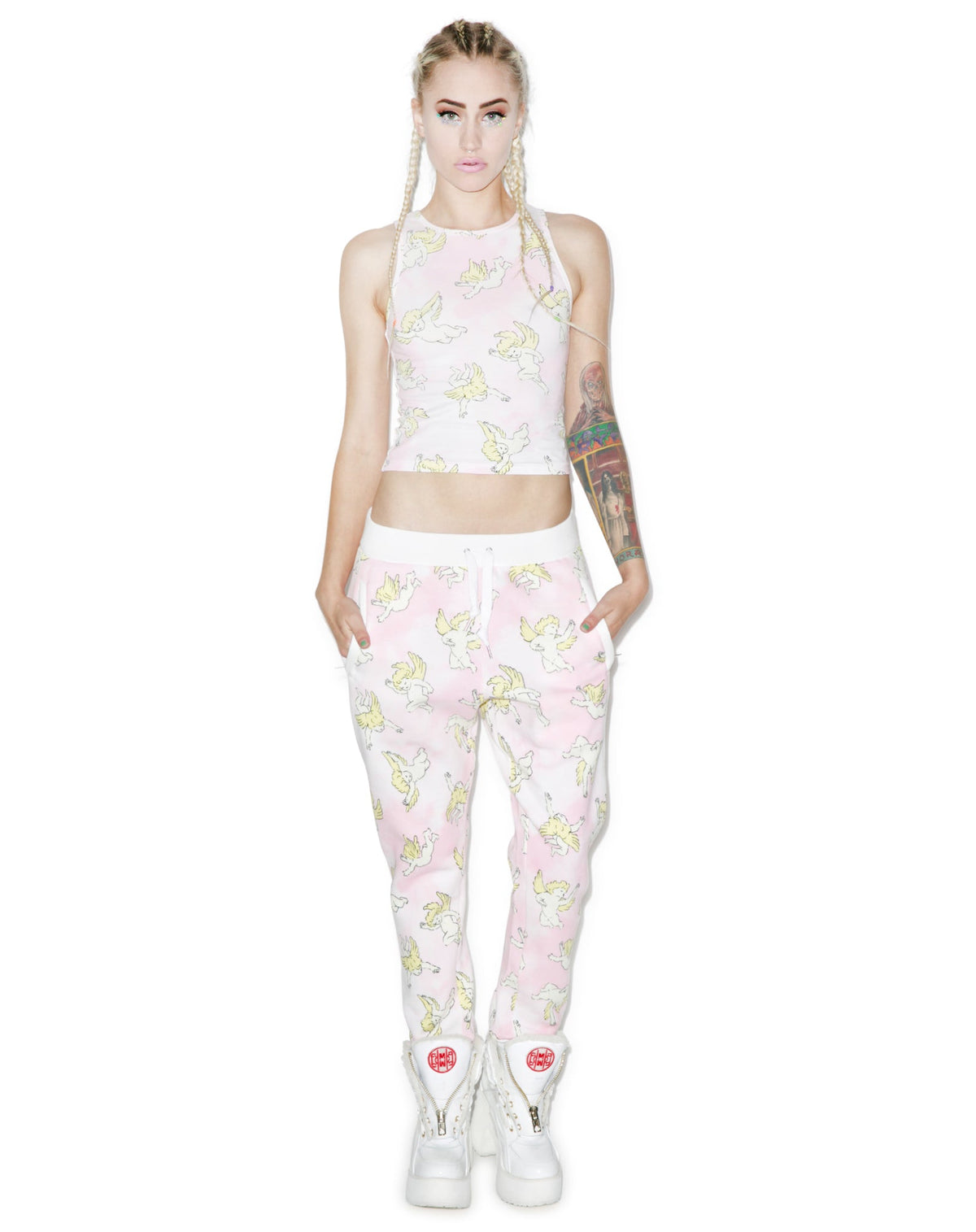 Risen Sky Sweat Pants - Light Pink