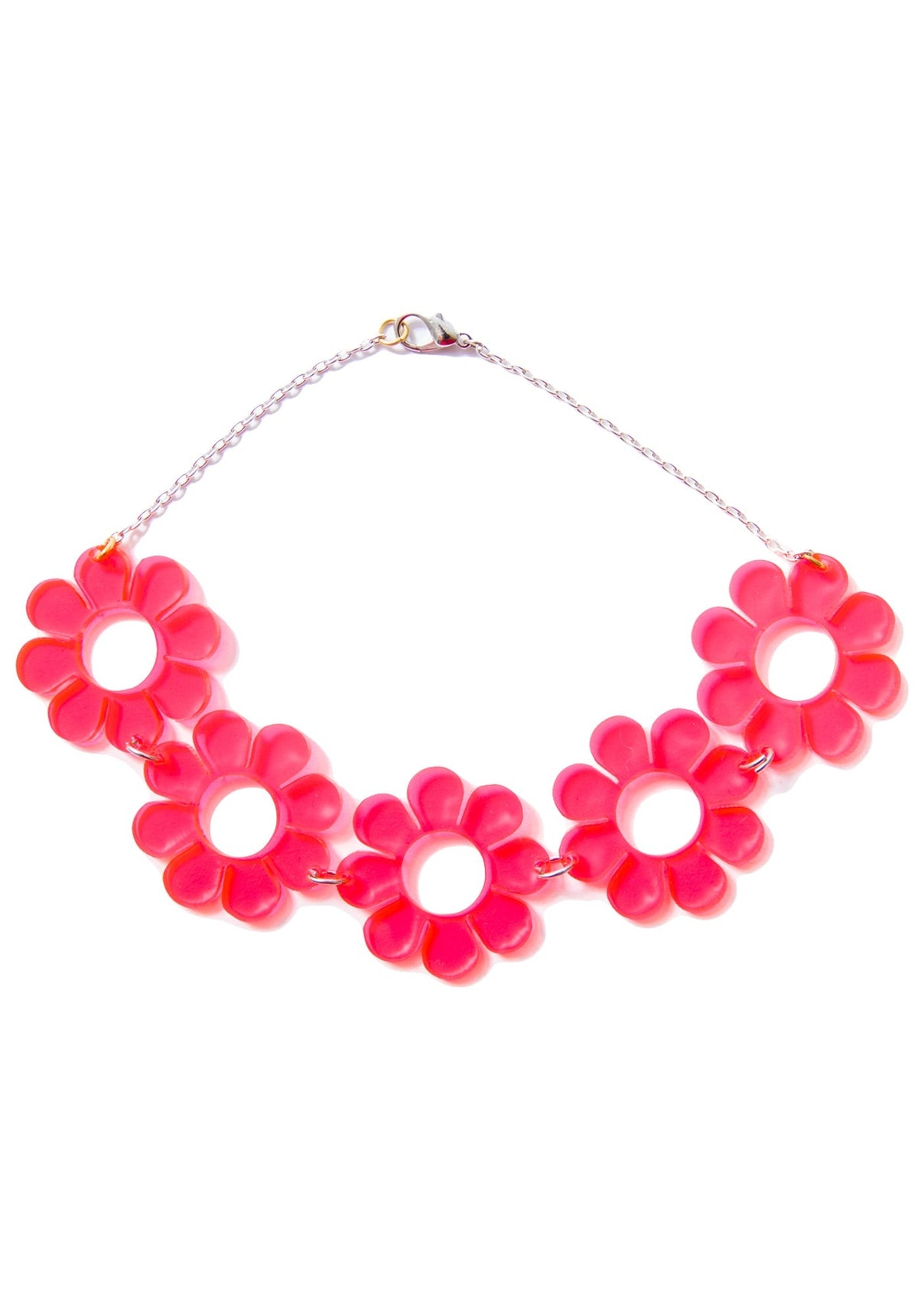 Flower Power Necklace - Silver