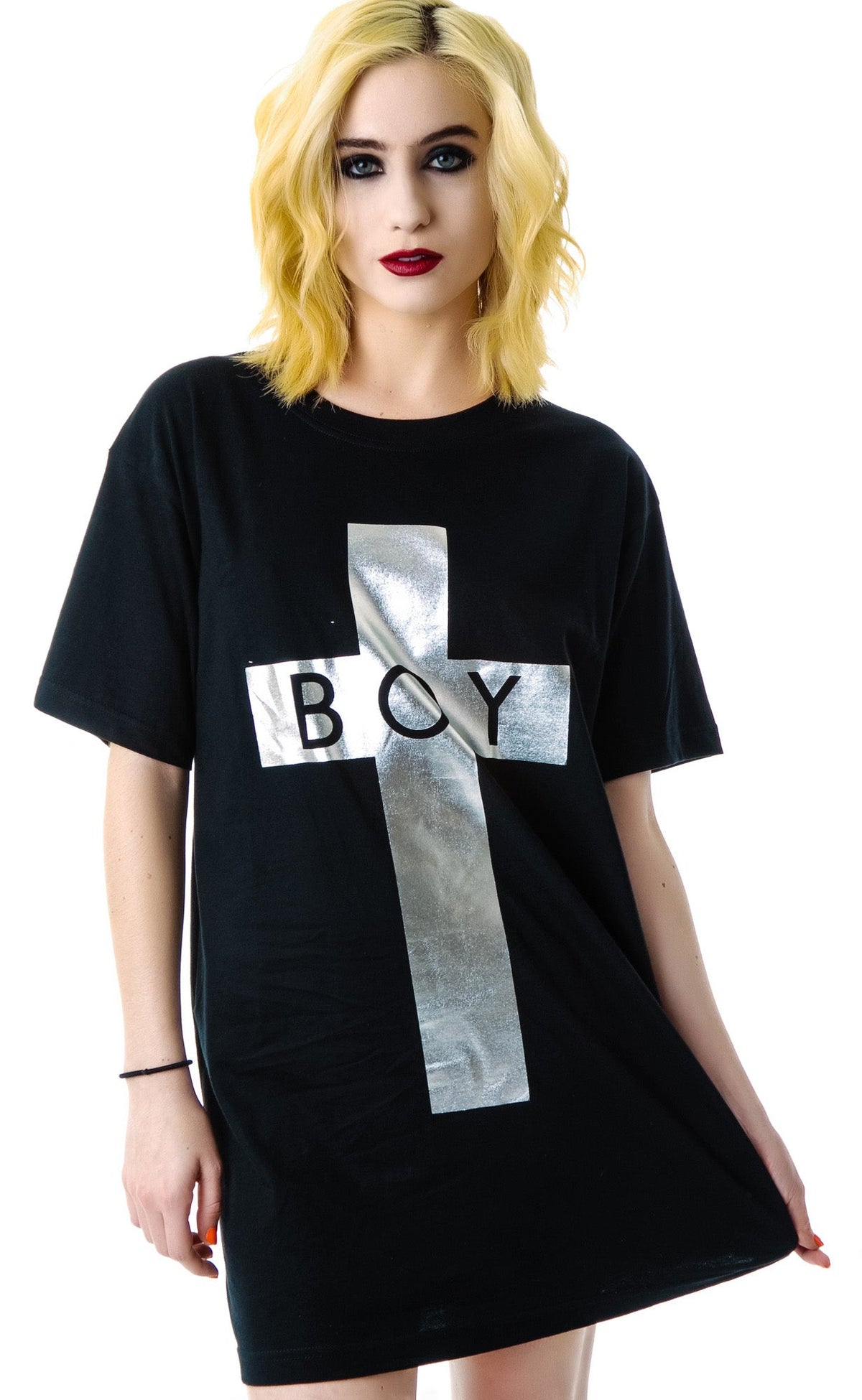 x BOY London Boy Cross Oversized Tee - Black