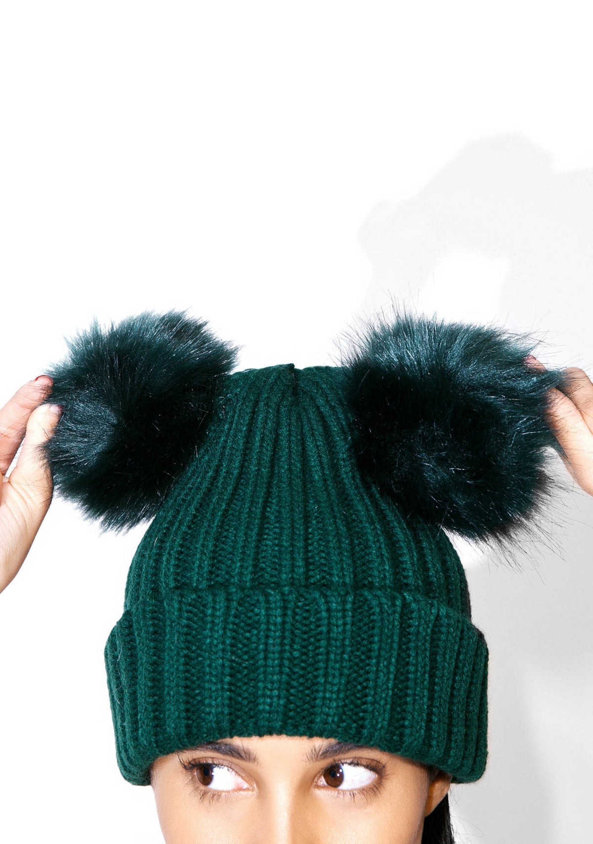 Kuma Pom-Pom Beanie - Green