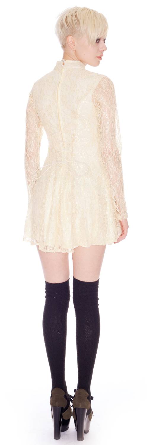 Lace Choker Dress - Black