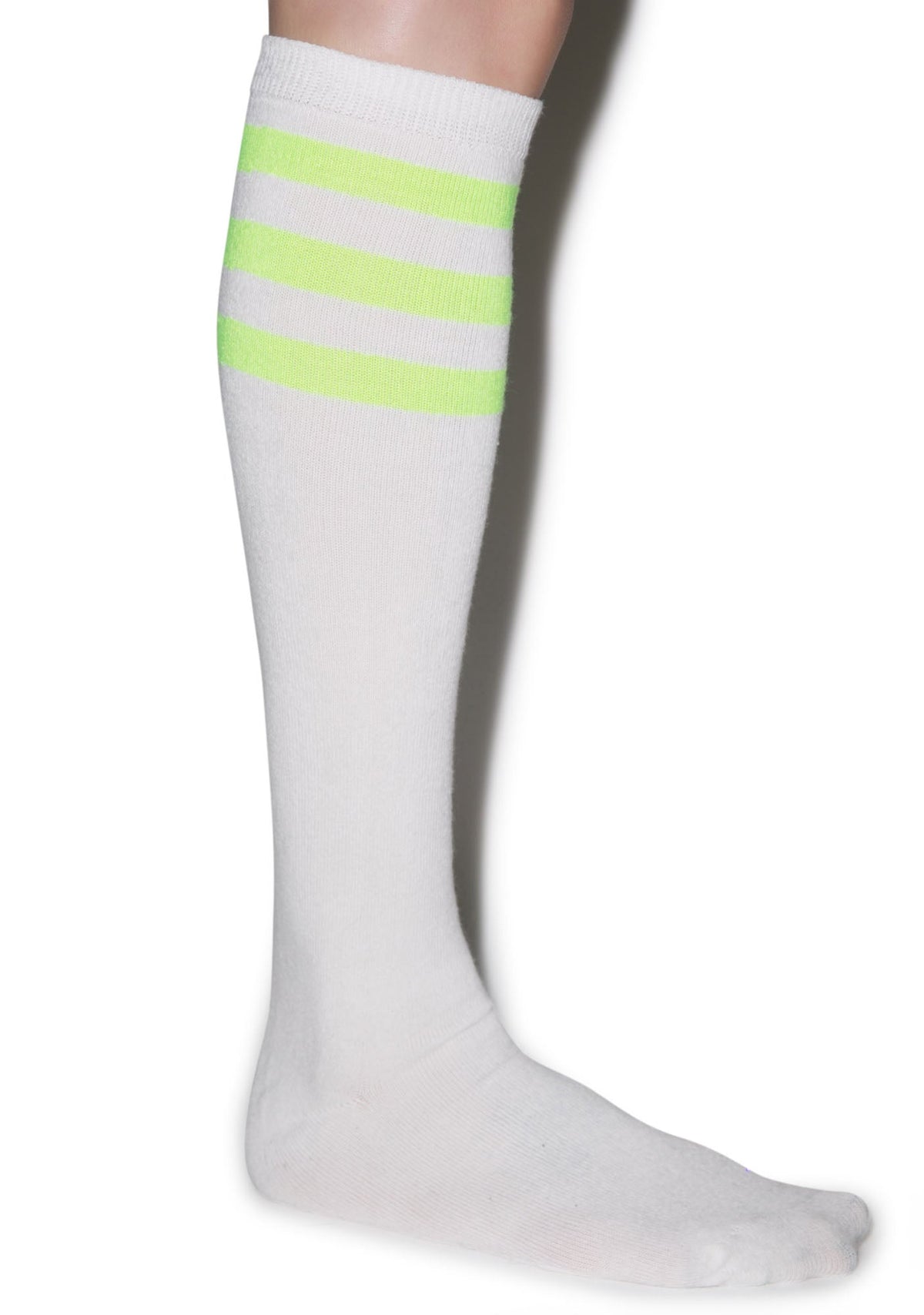 Rockin' White Stripe Socks - Dark Pink