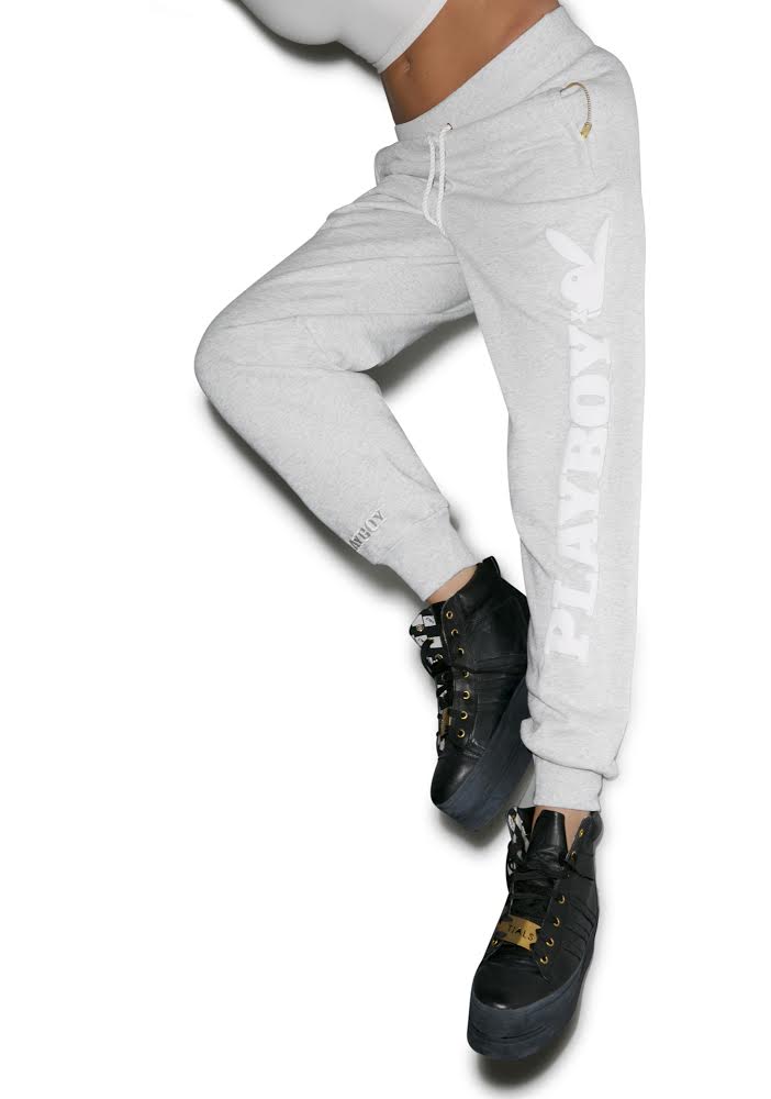 X Playboy Sweat Pants - Red