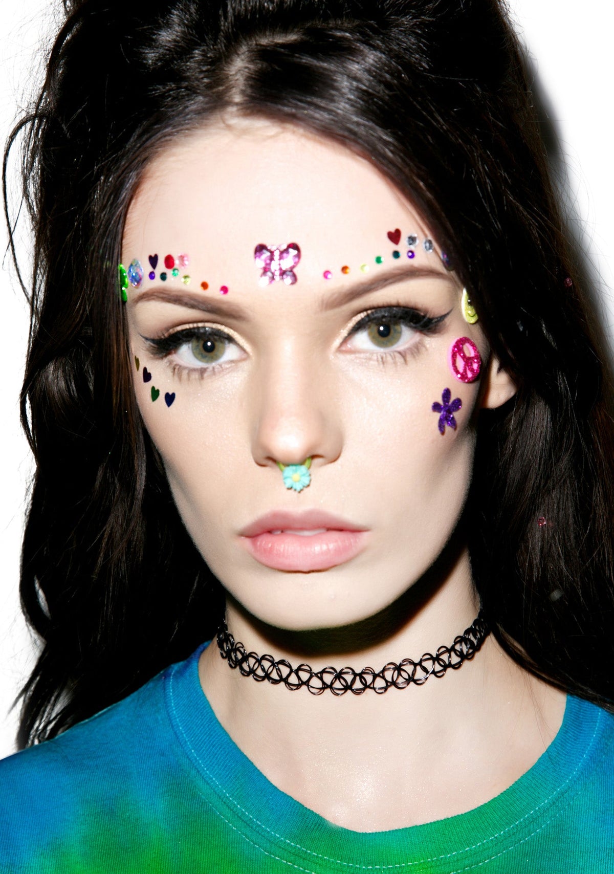 That's So 90s Tattoo Choker - Rainbow