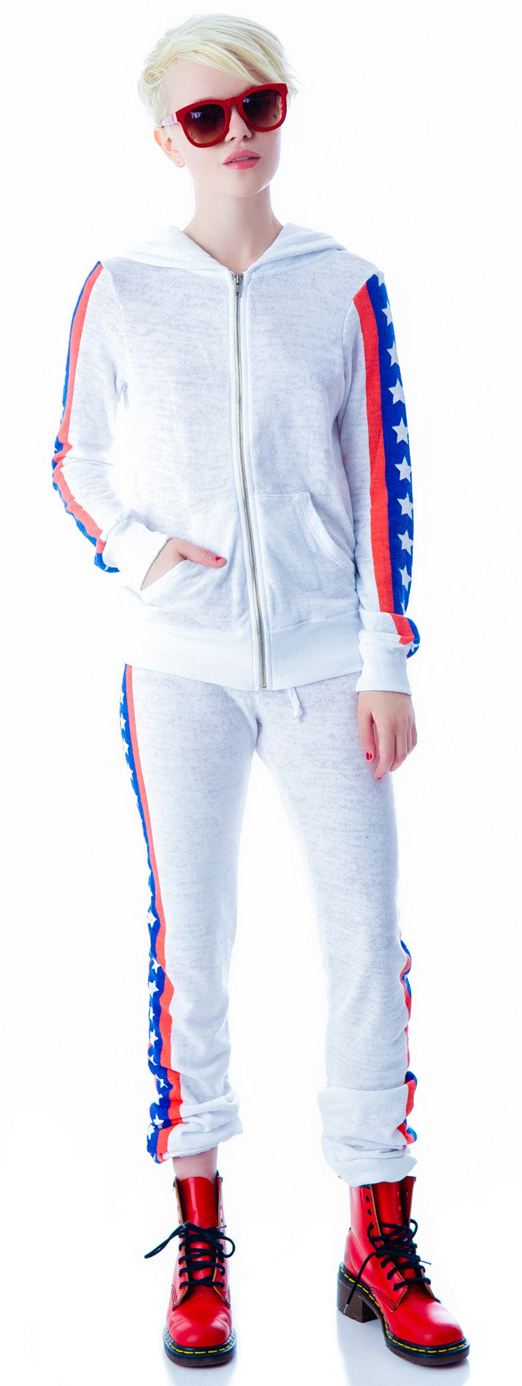 Let's Race Track Jacket - White