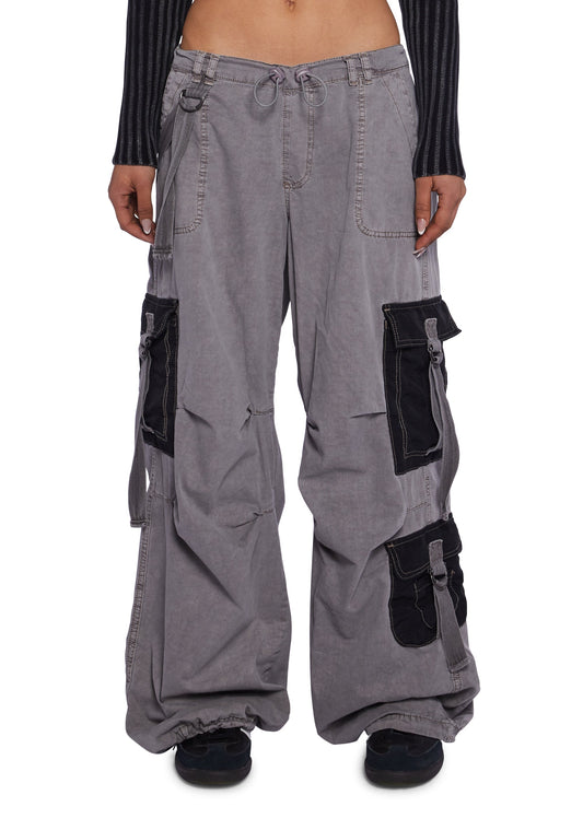 Strappy Cargo Mix Pants