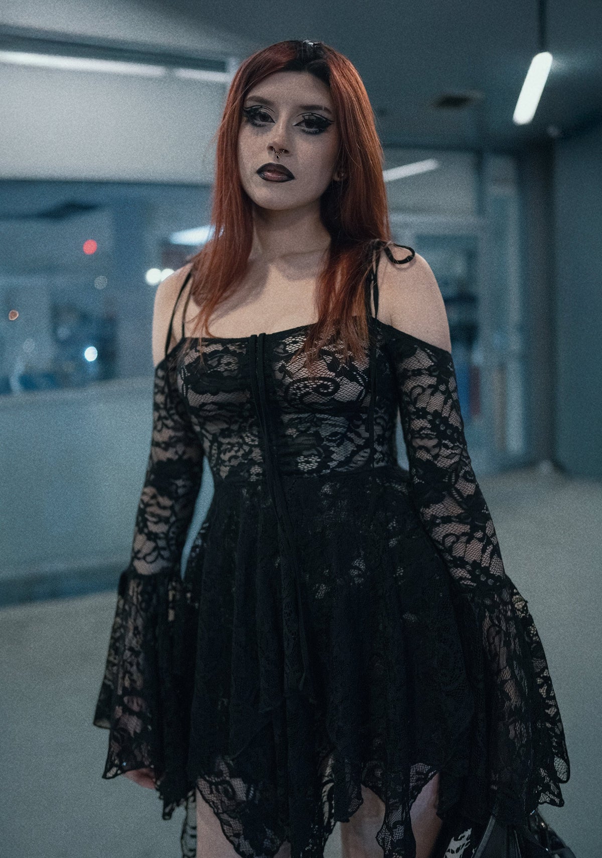 F is For Fairies Handkerchief Dress - Black Lace