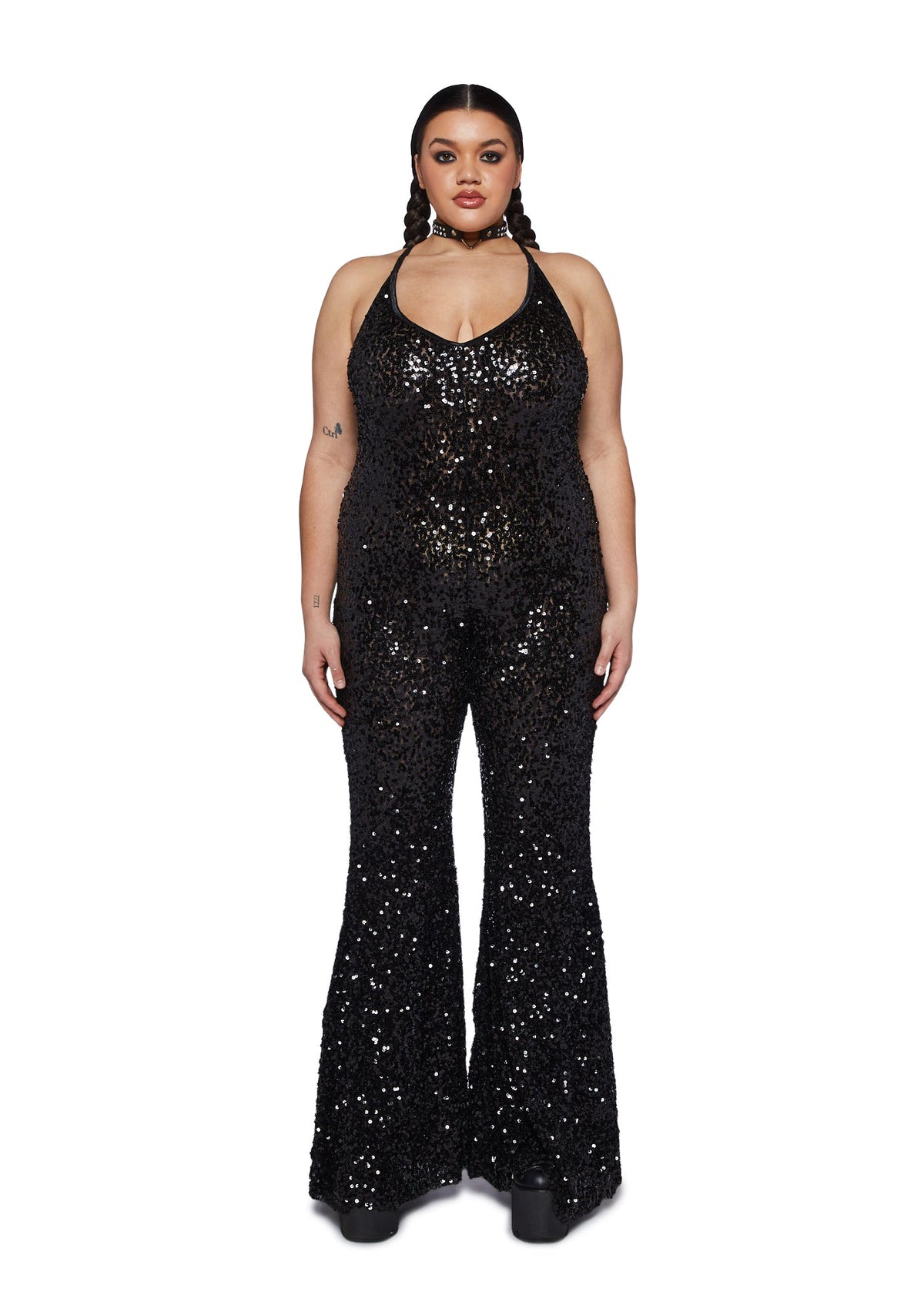 Sparkle Nights Sequin Jumpsuit- Black