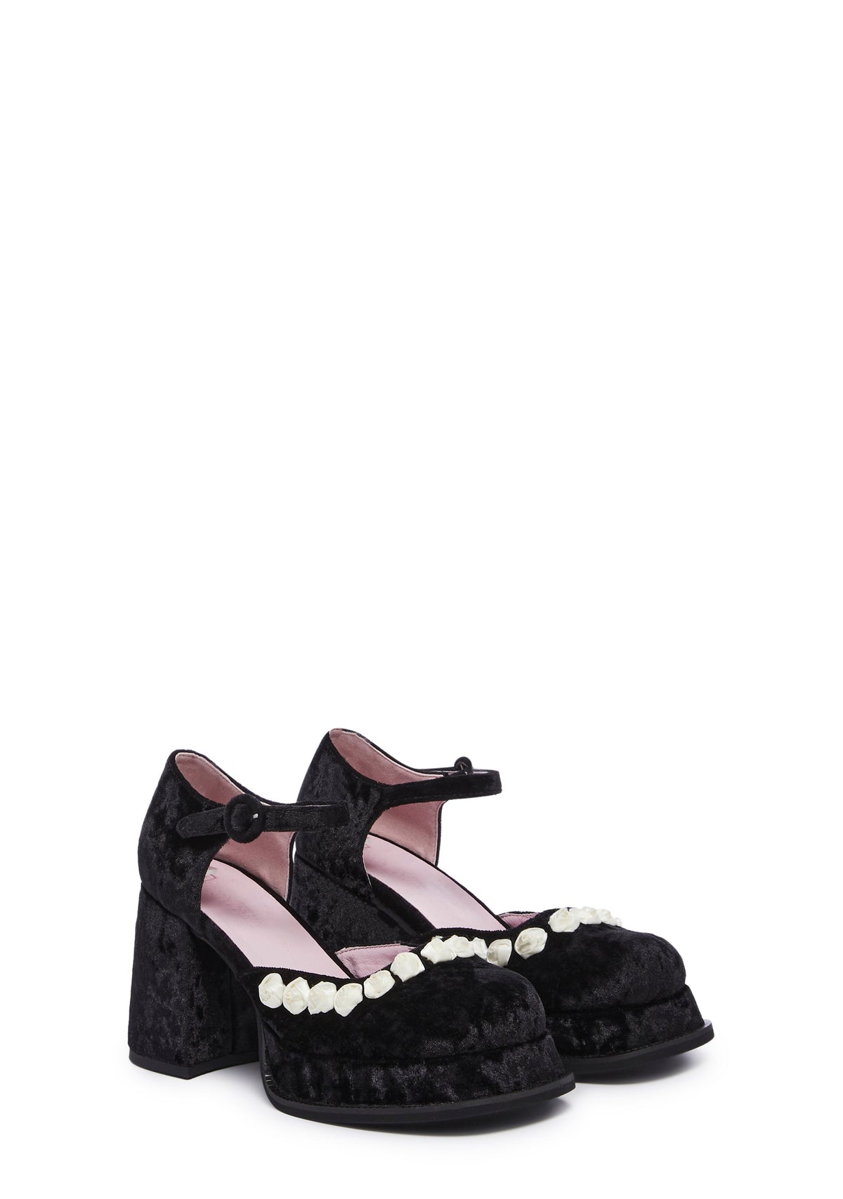 Refined Rose Platform Mary Janes