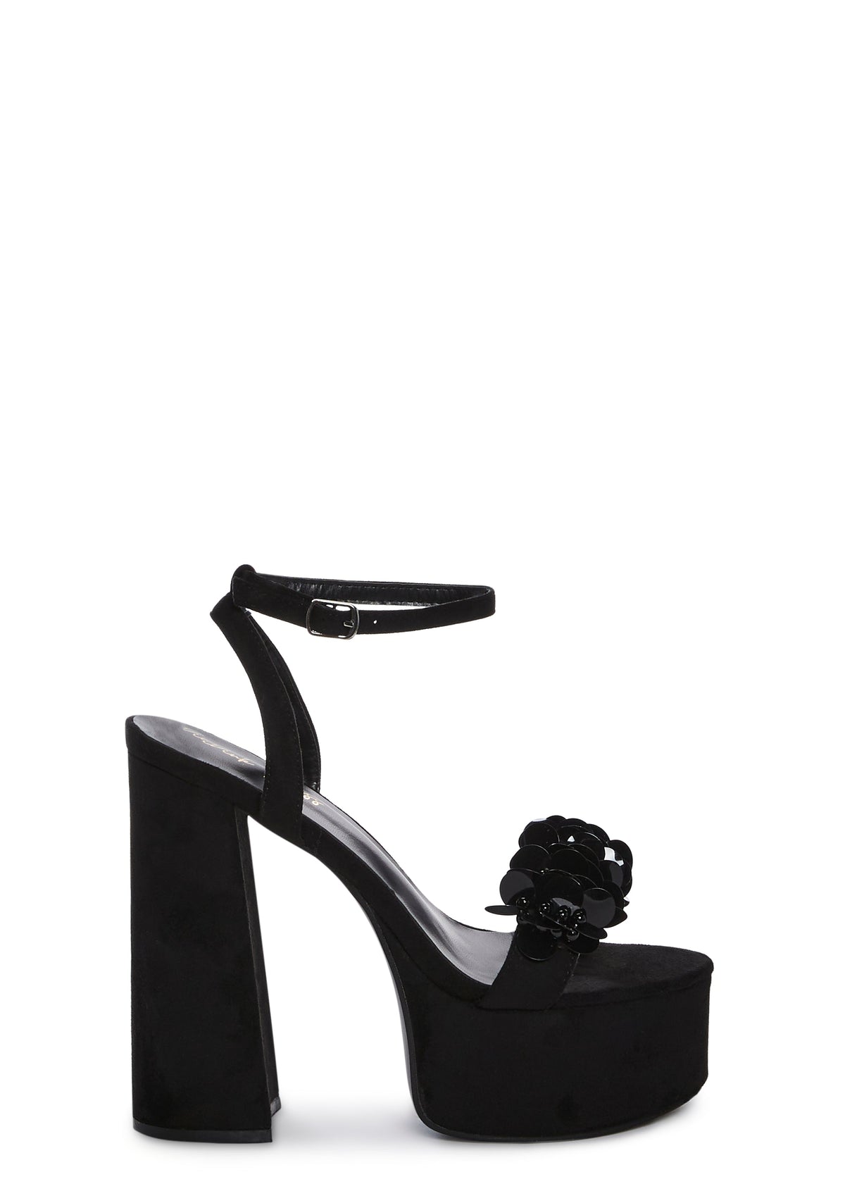Beaded Bouquet Platform Heels