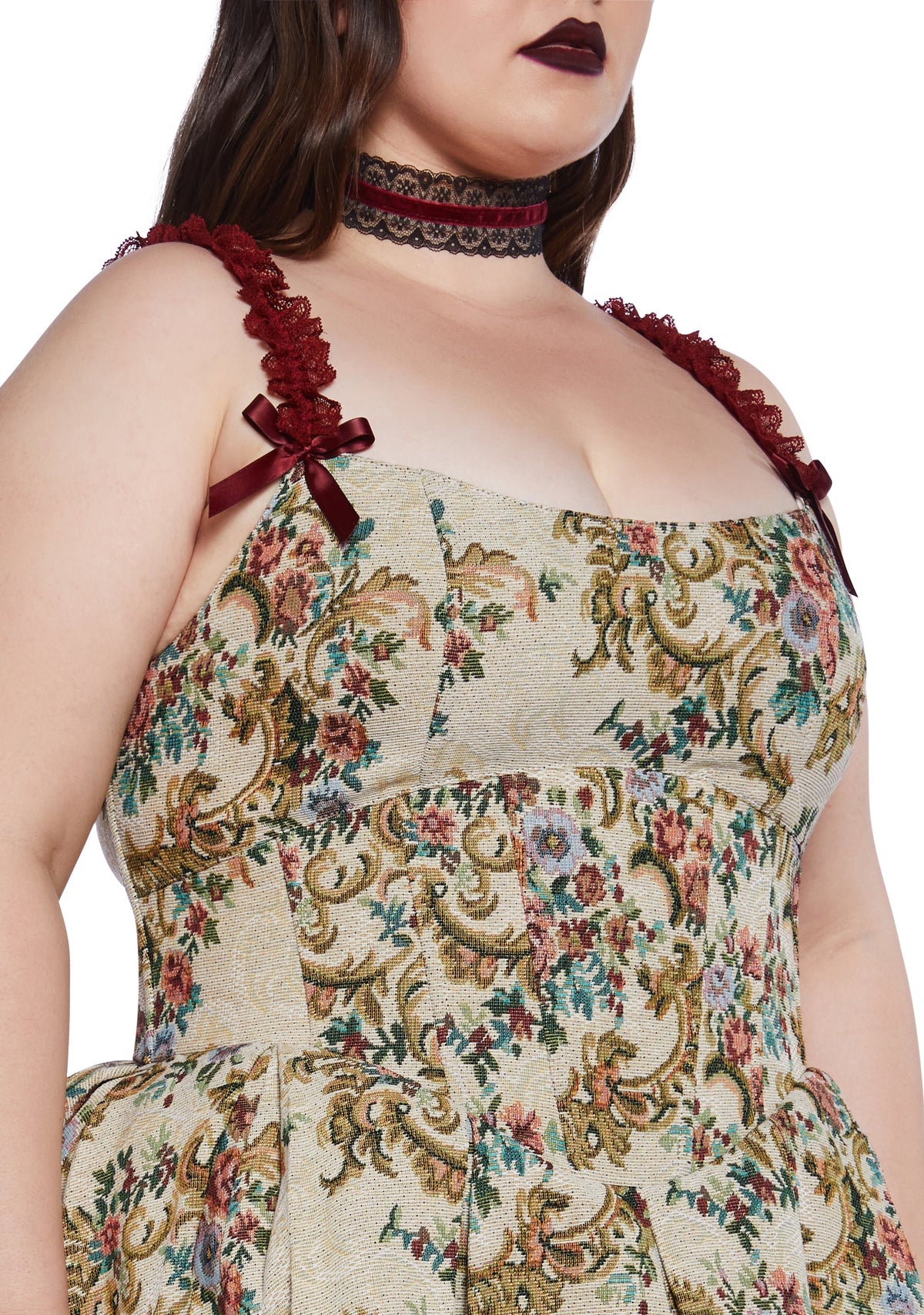Forbidden Rendezvous Brocade Dress