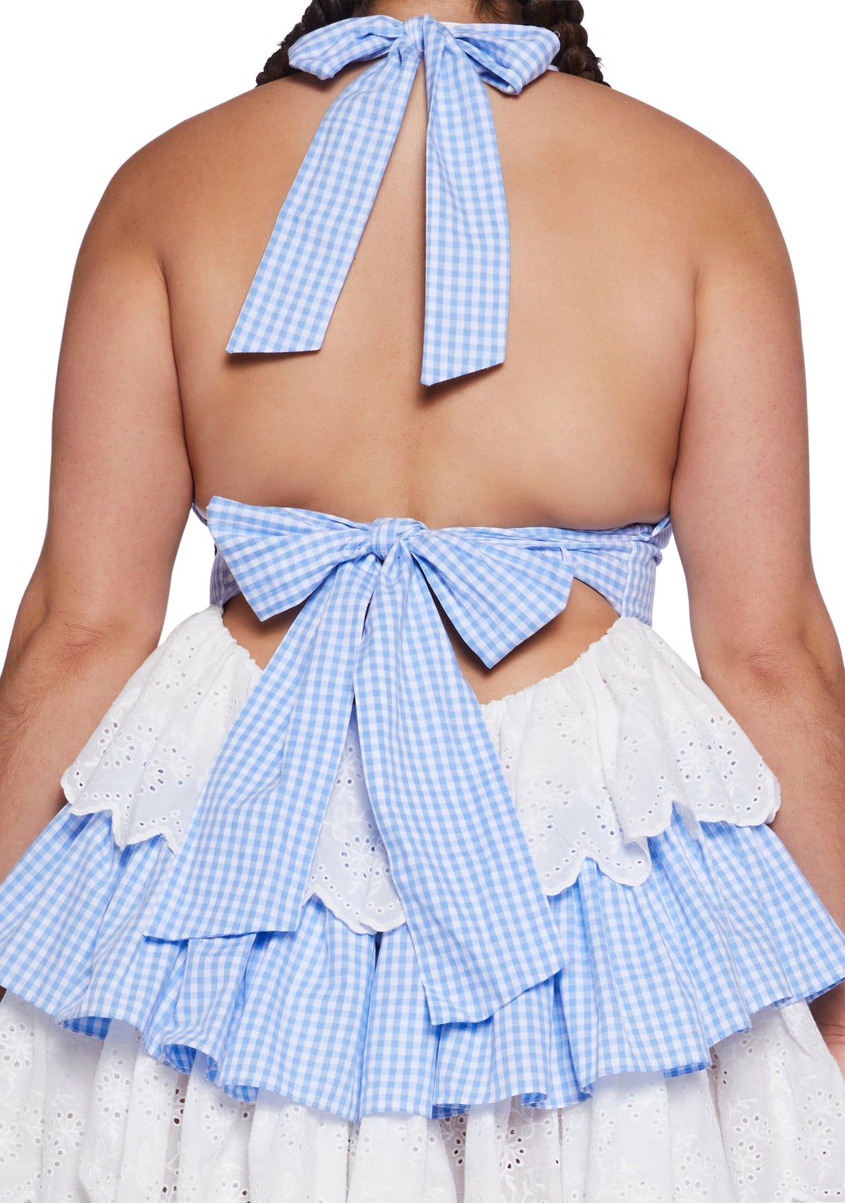 Call Me Yours Babydoll Dress - Blue Gingham