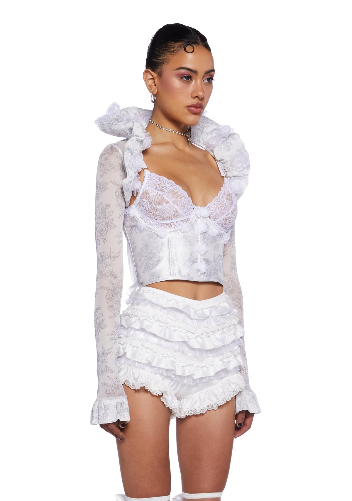 Elegant Rapture Underbust Corset And Shrug