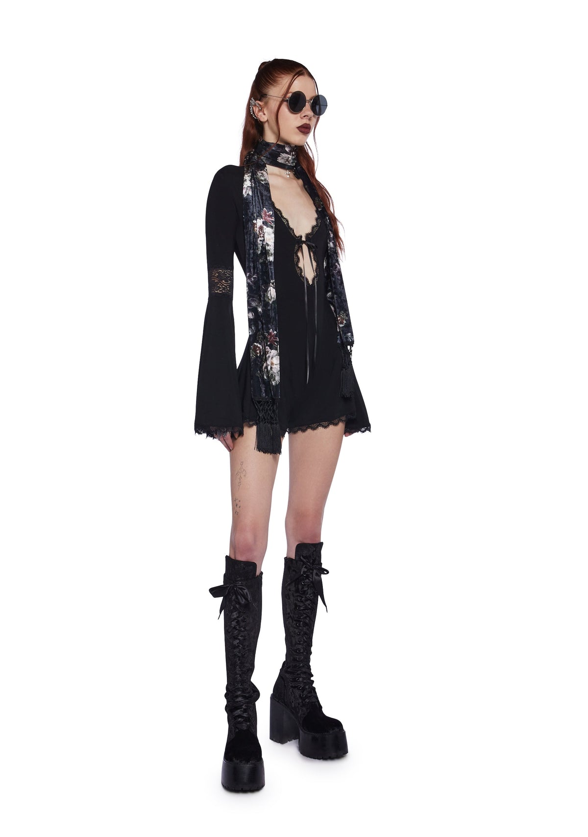 Whispering Wind Romper - Black
