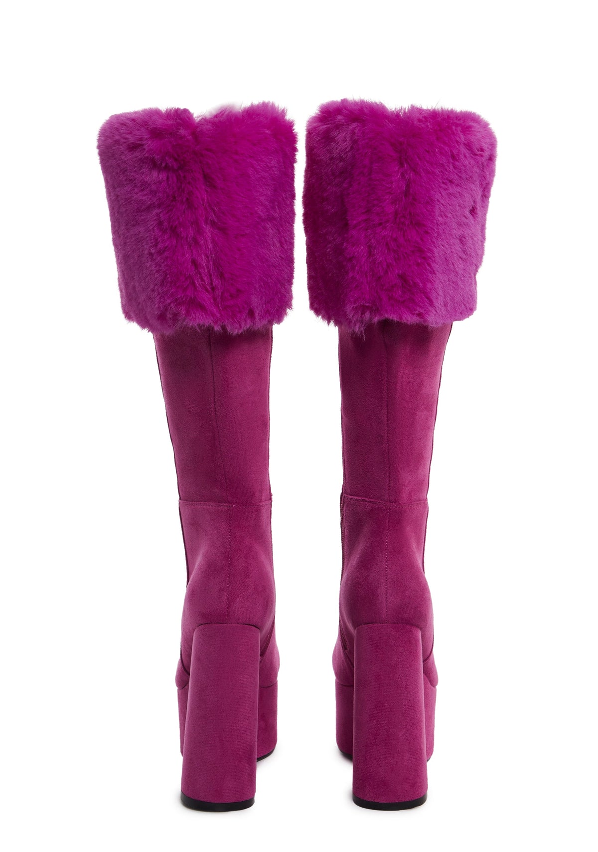 Heaven Knows Platform Boots - Fuchsia