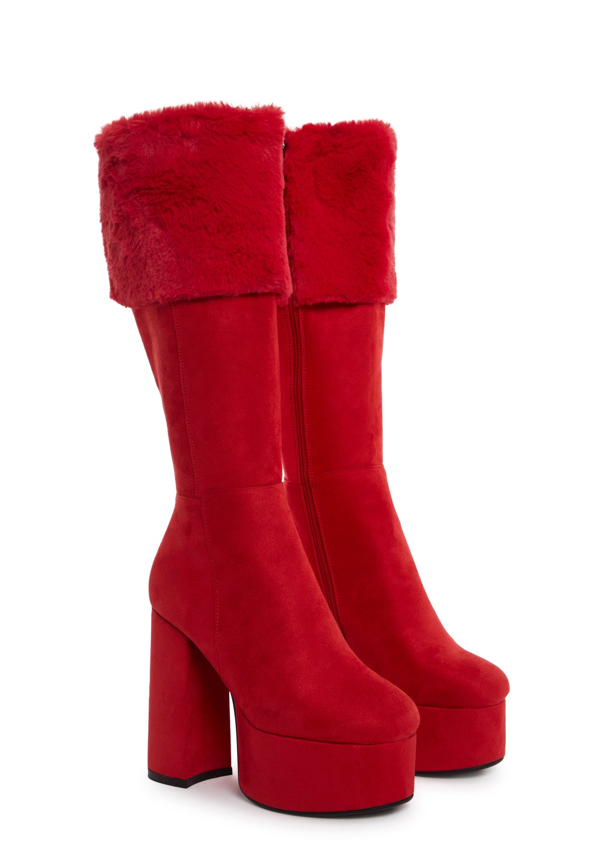 Heaven Knows Platform Boots - Red