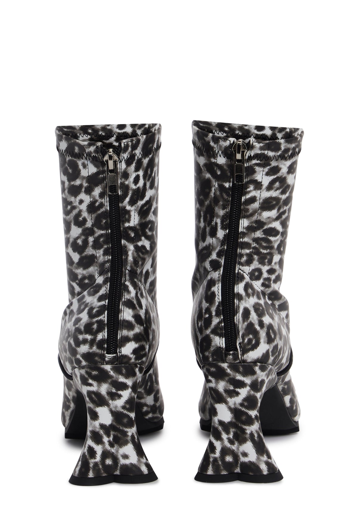 Found Leopard Heeled Booties