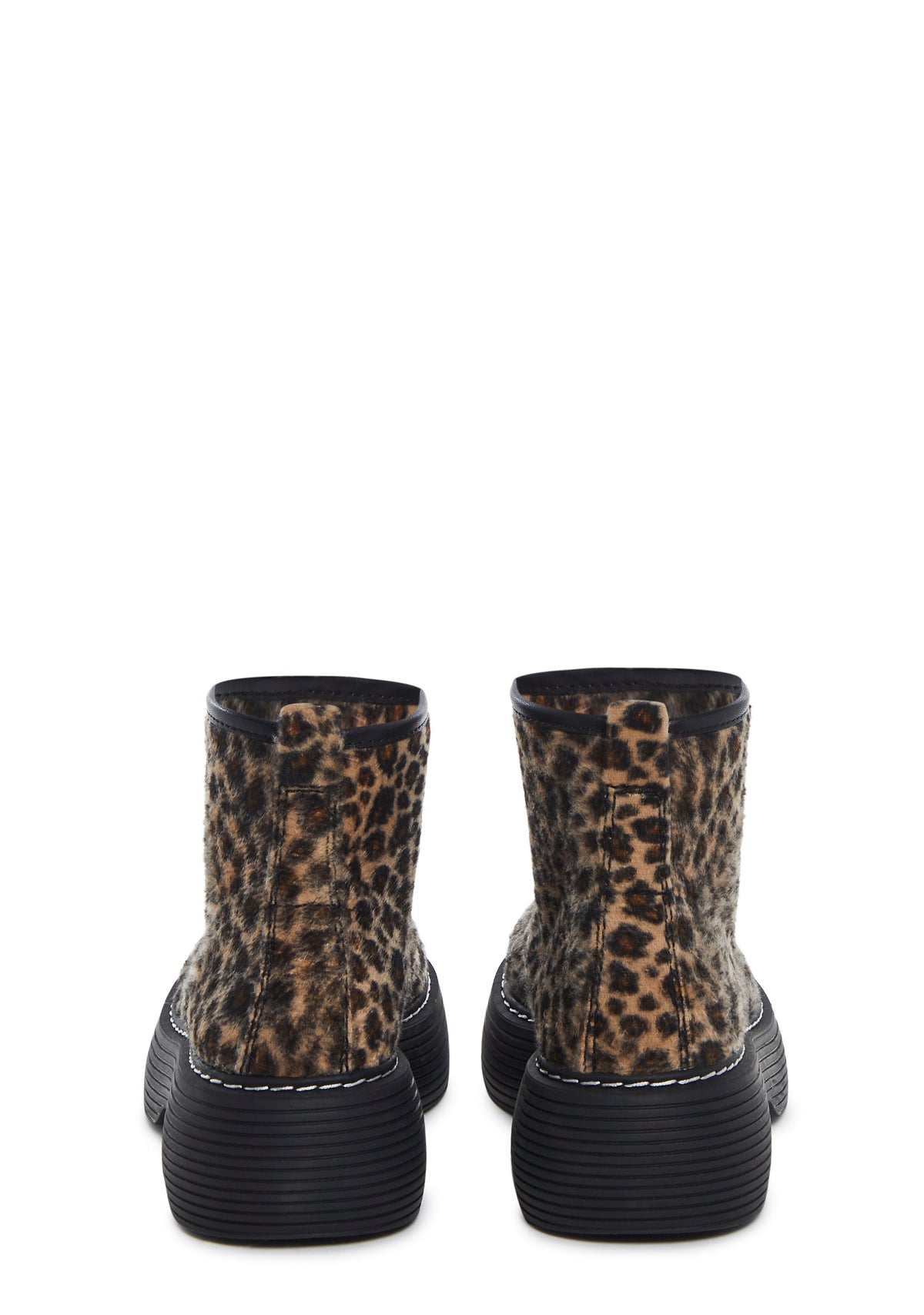 Edgy Anarchy Ankle Booties - Leopard