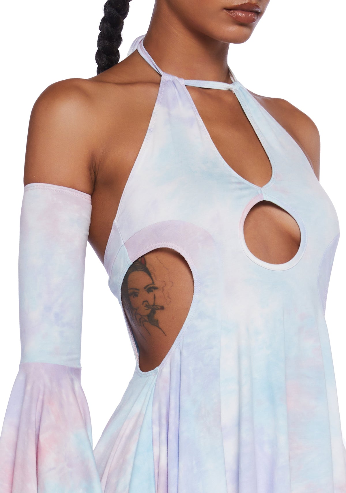 Surreal Mirage Handkerchief Dress - Pink/Purple