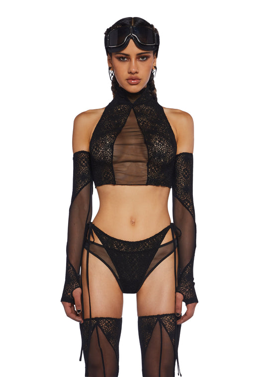 Mirage Mist Tank And Panty Set - Black