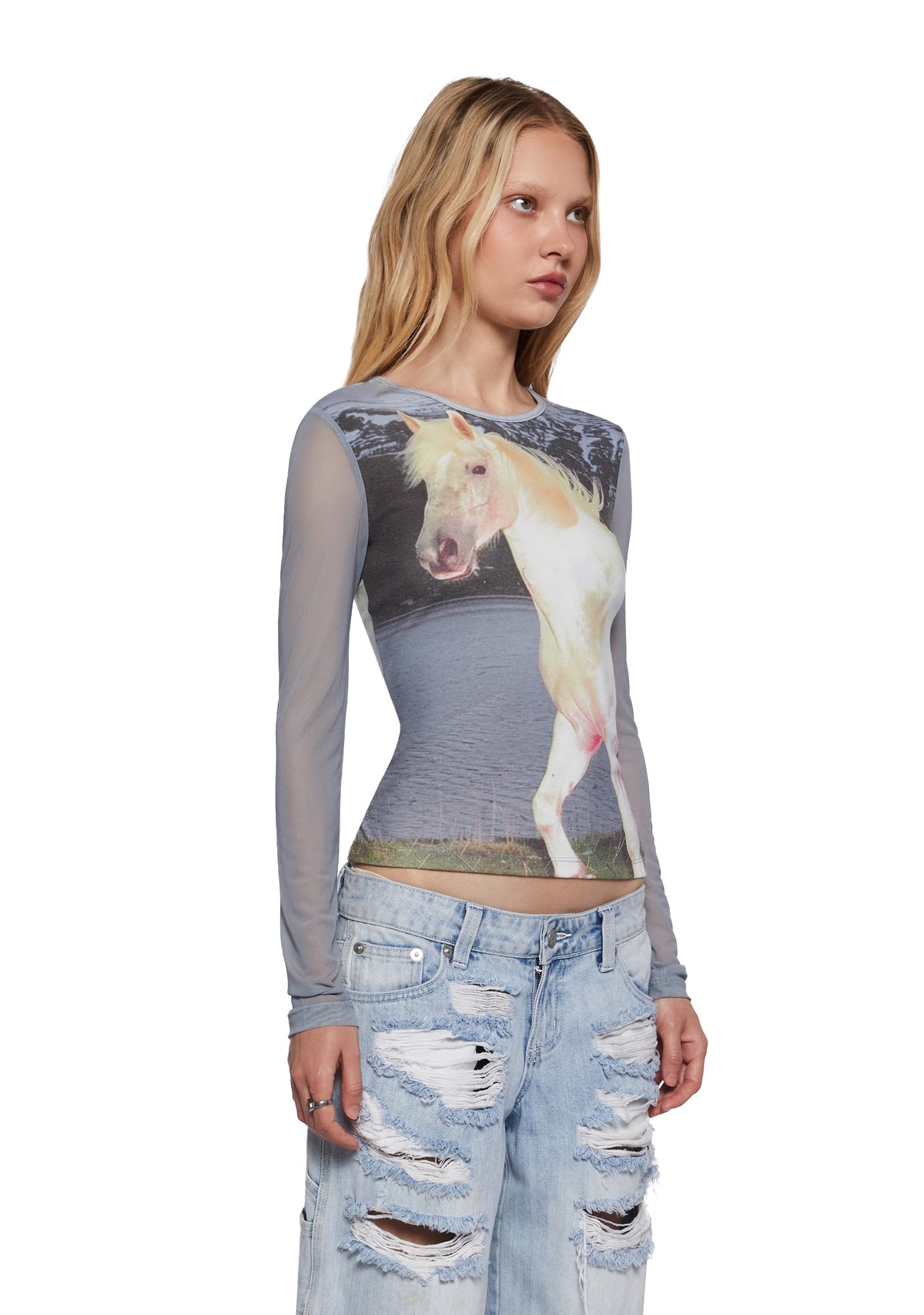 Pony Long Sleeve Baby Tee