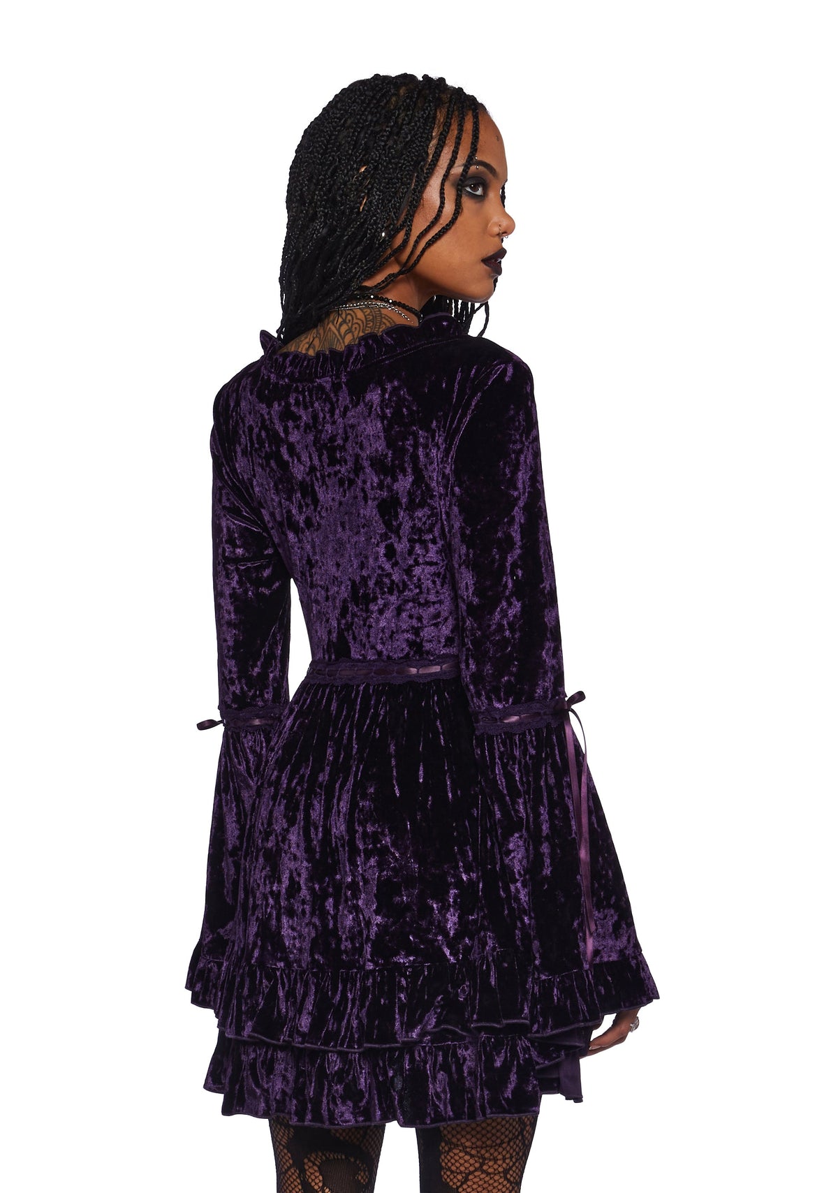 Real Divinity Mini Dress - Purple Velvet