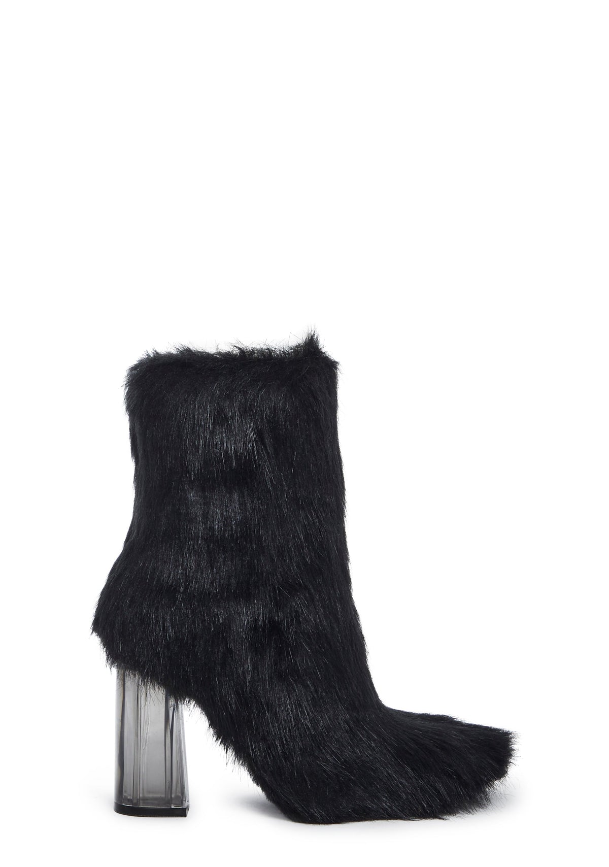 Luv Me Or Hate Me Heeled Boots - Faux Fur