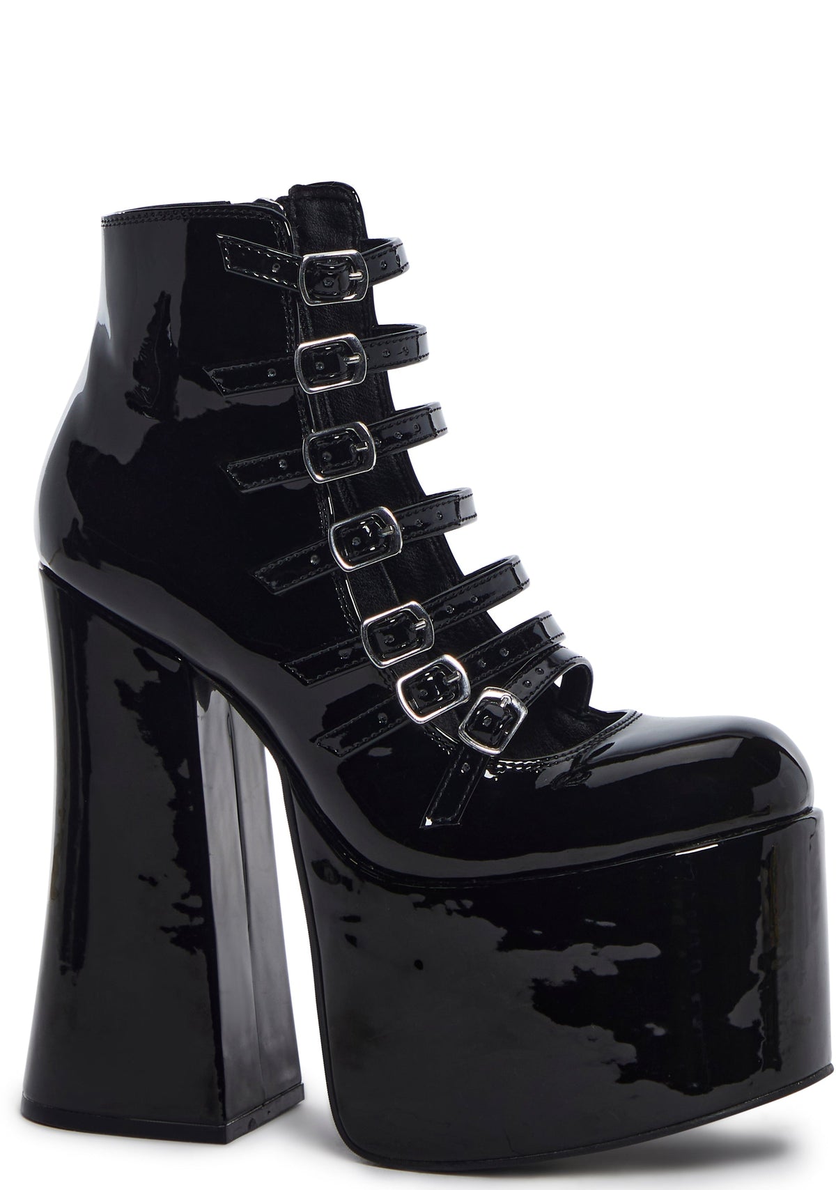 Hardcore Dazzle Platform Booties - Black