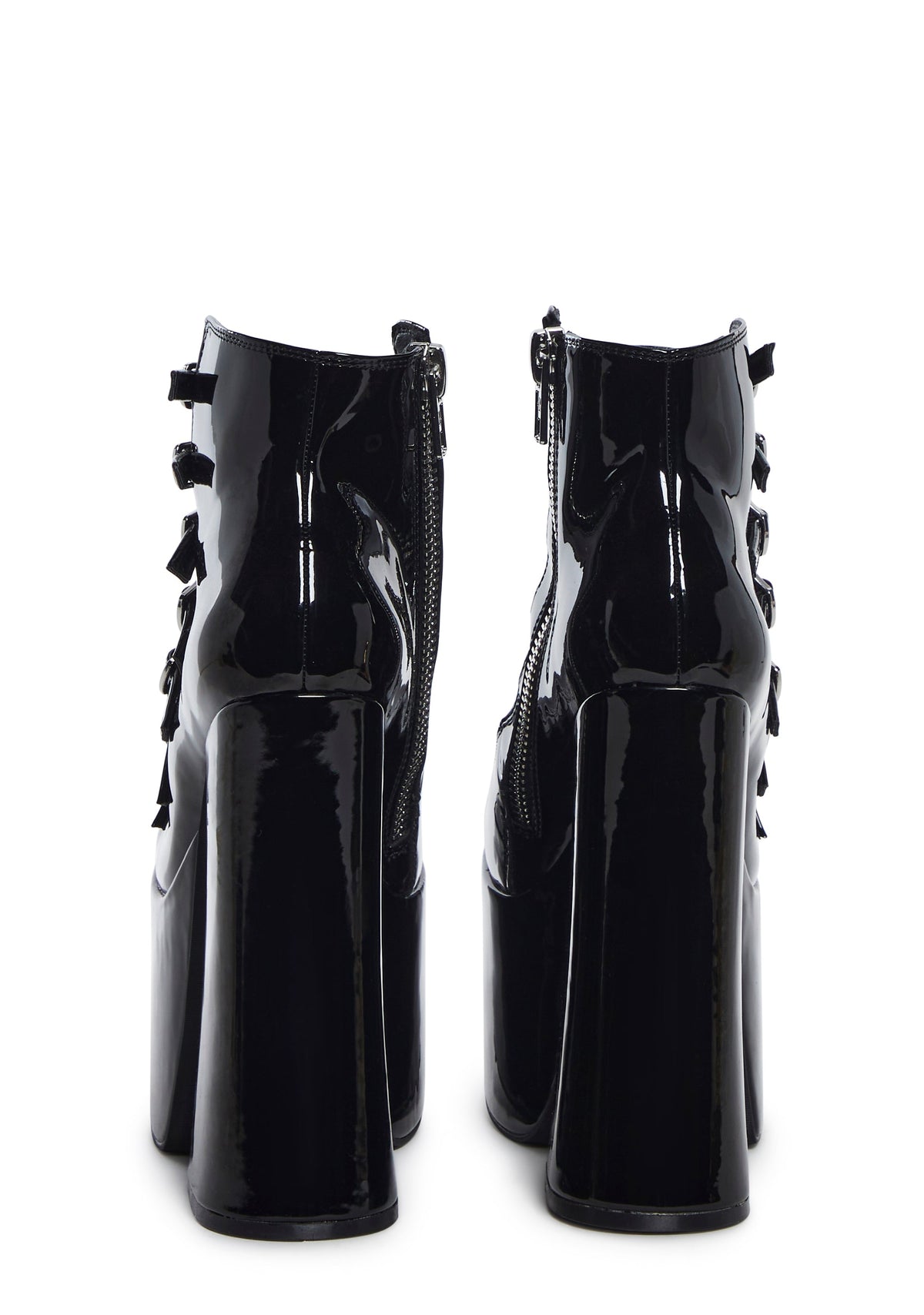 Hardcore Dazzle Platform Booties - Black
