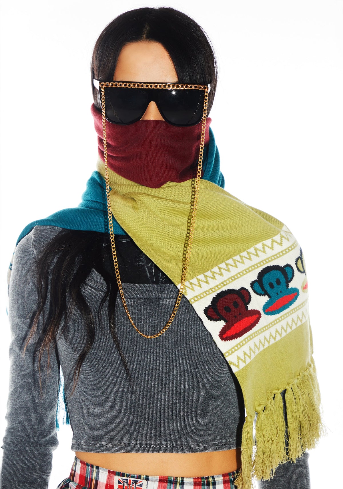 Retro Cozy Knit Scarf