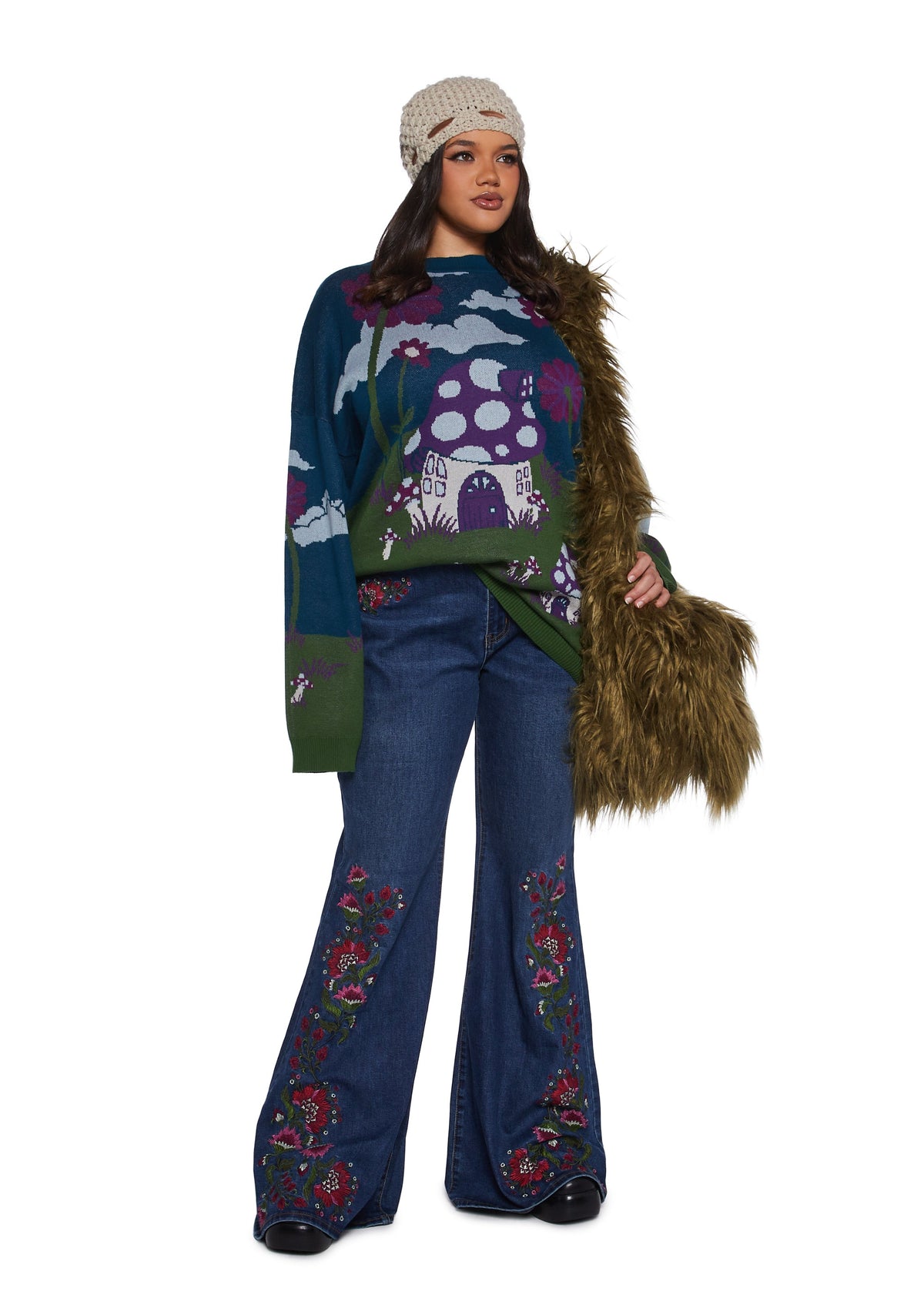 Magic Daze Knit Sweater - Dark Blue