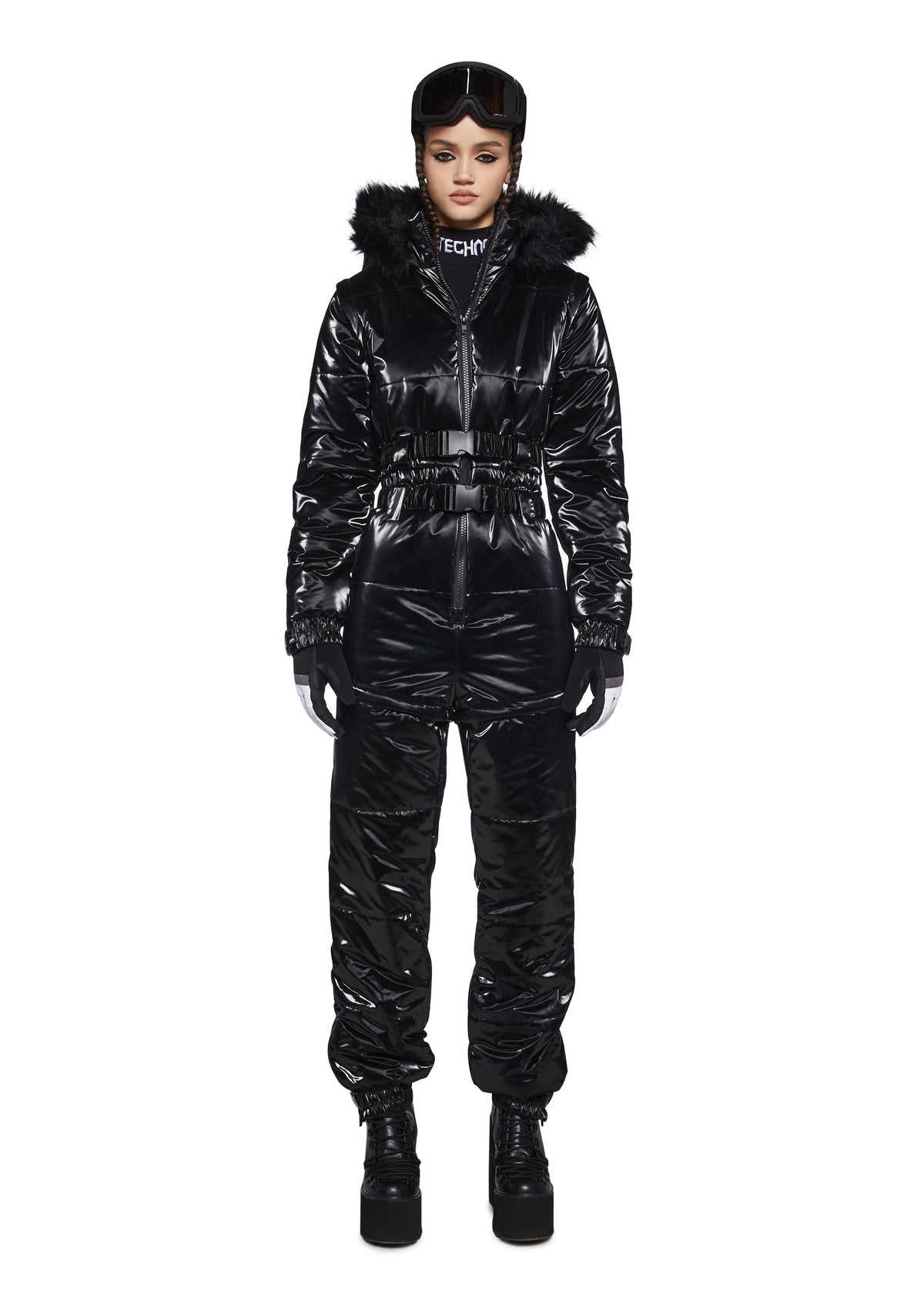 Aurora Beam Liquid Velvet Snowsuit - Black
