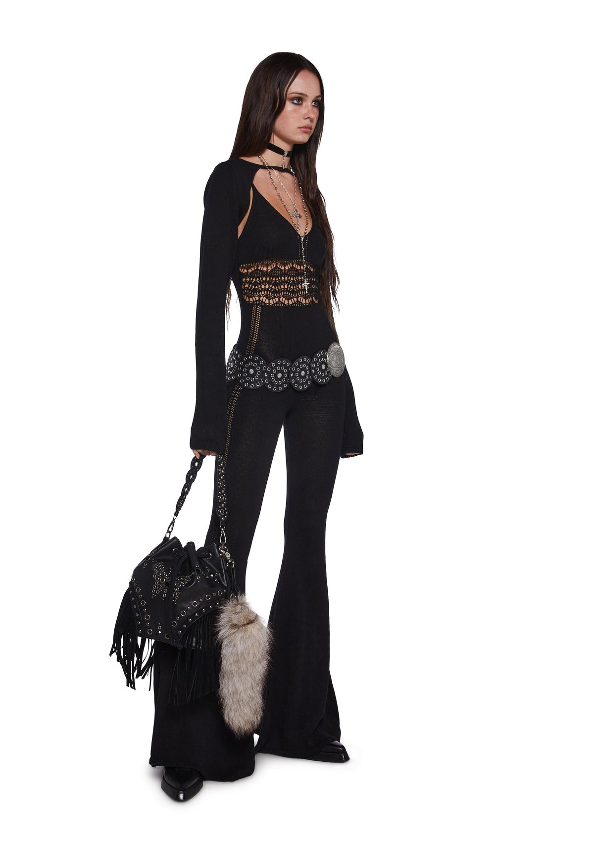 Sudden Silence Jumpsuit And Shrug Set