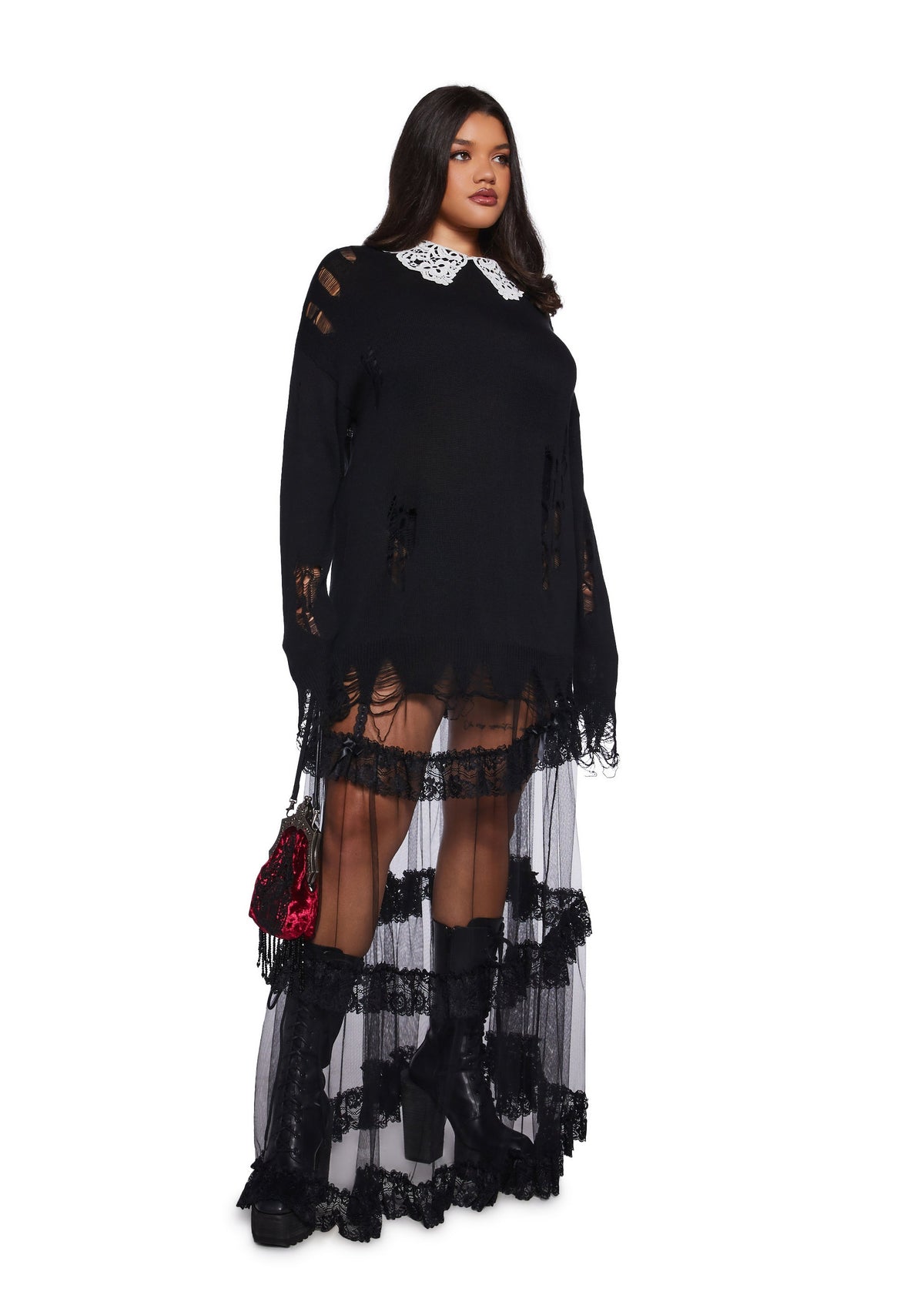 Hexed Vices Distressed Sweater