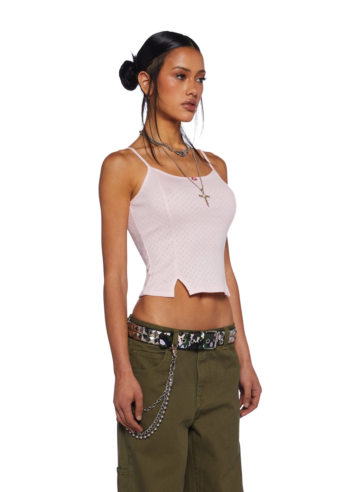 Don’t Smile Back Pointelle Cami Tank