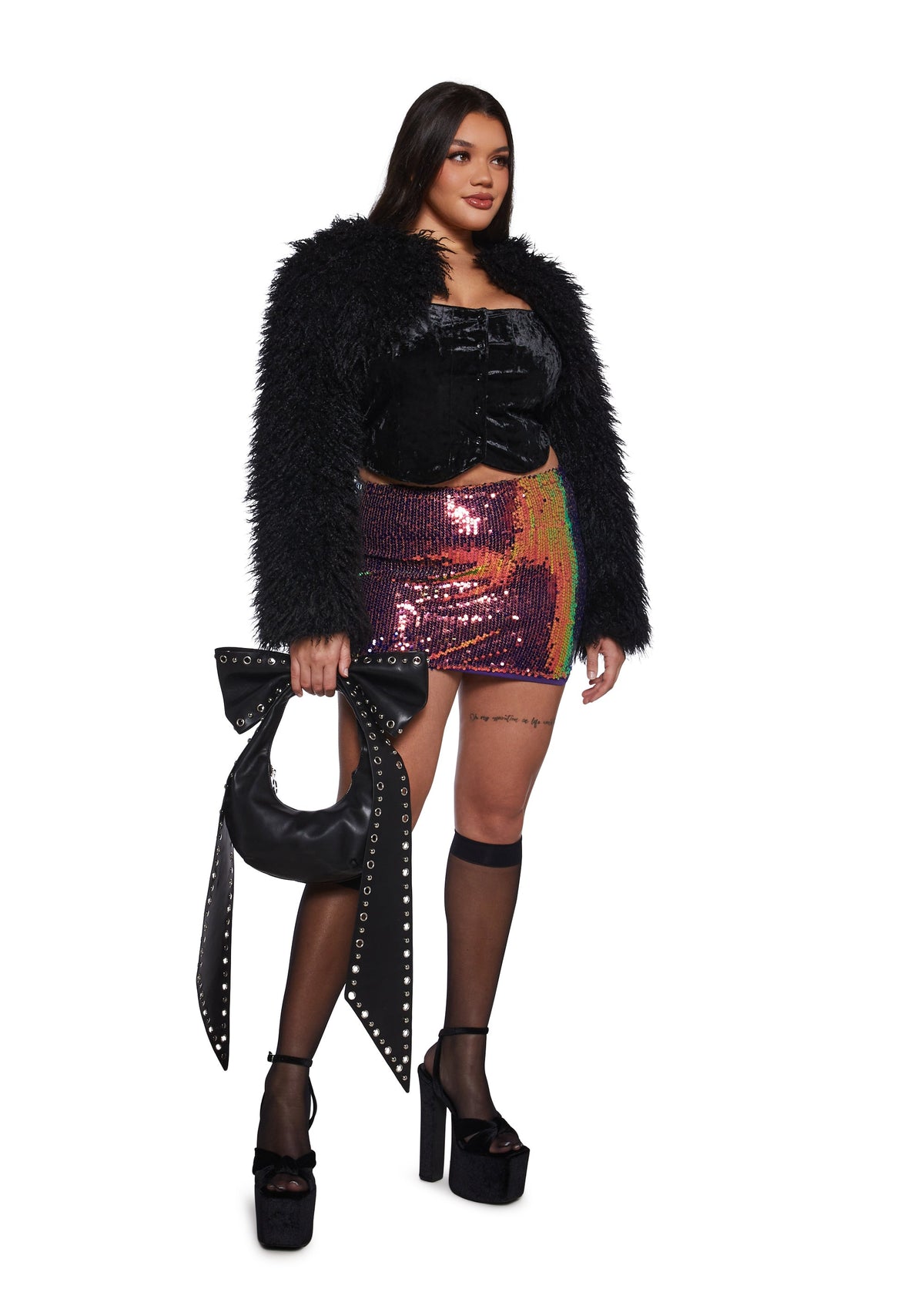 City Sparks Sequined Skirt