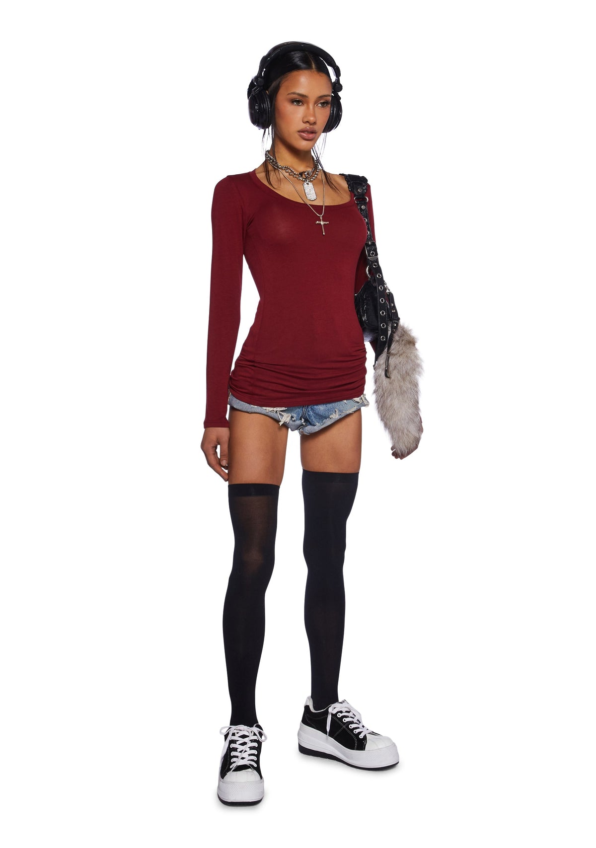 Casual Meetups Long Sleeve Top - Red