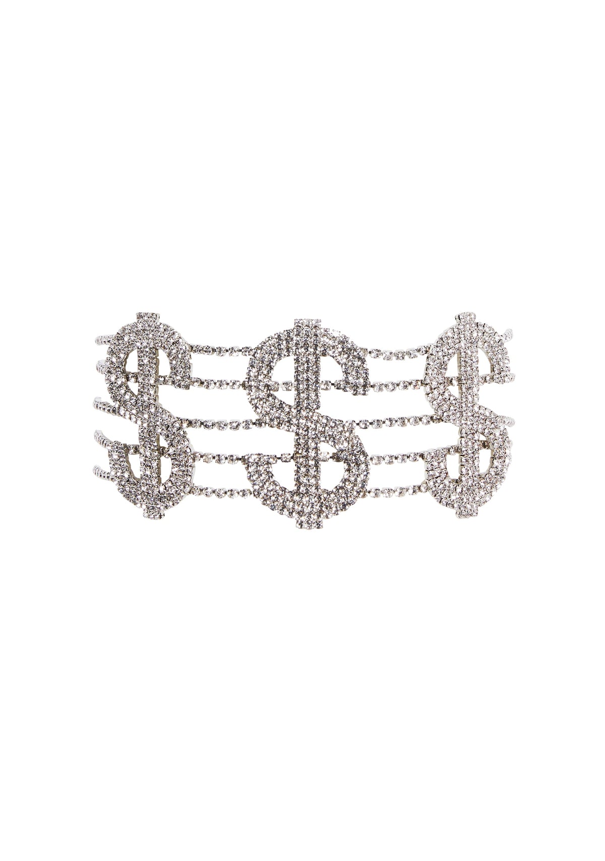 Dollar Signs Crystal Choker