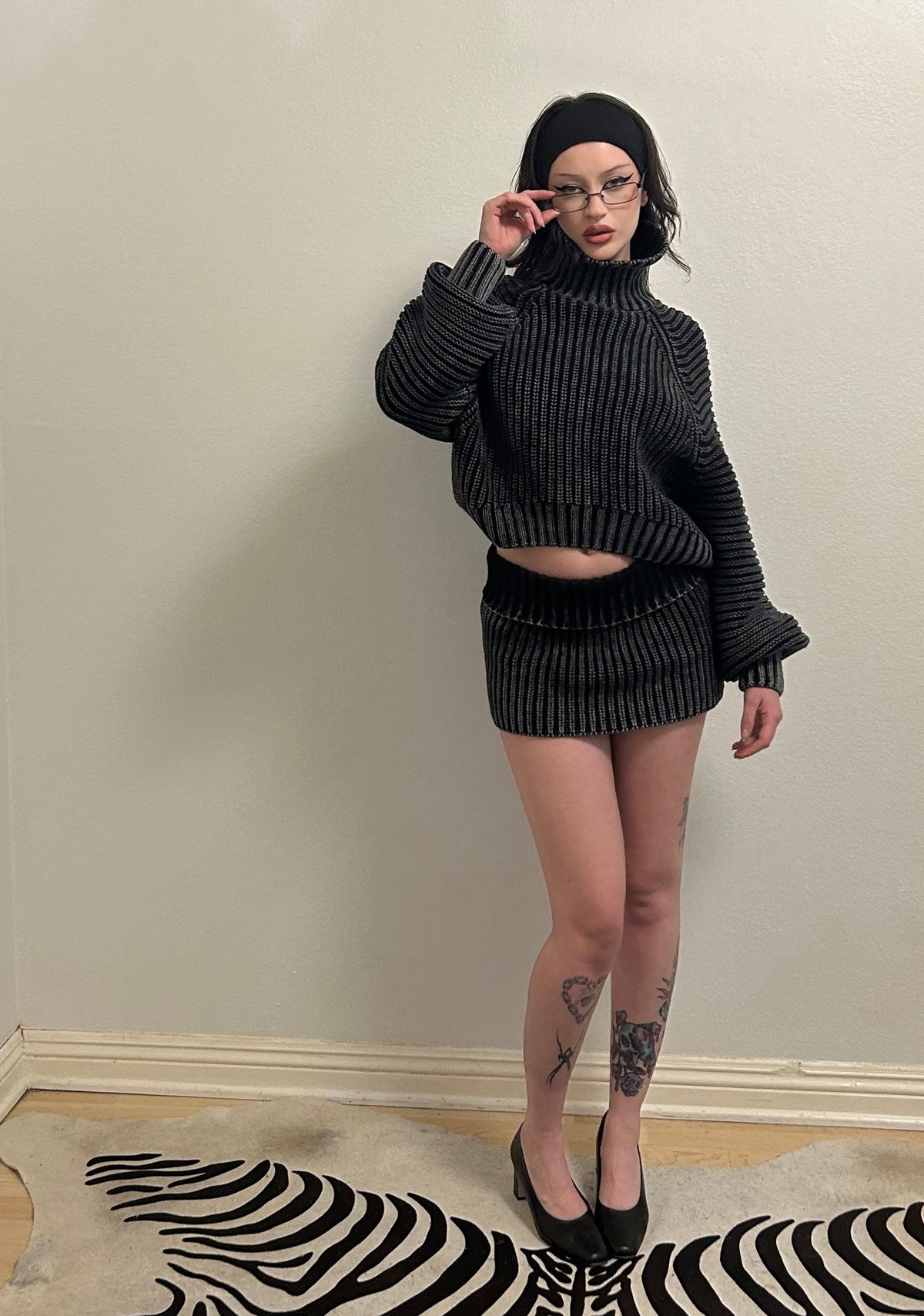 Warp Washed Sweater Skirt