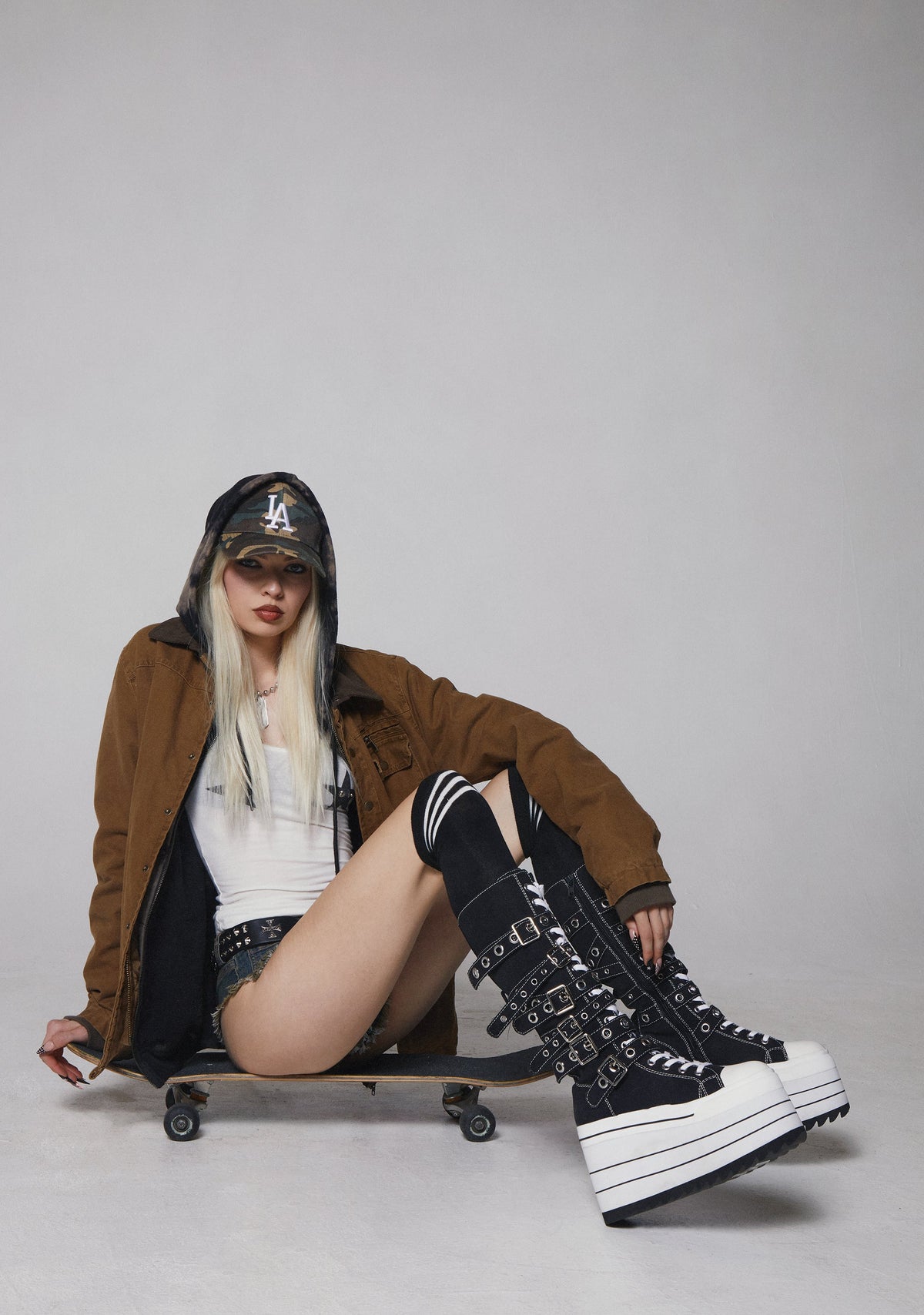 Against It All Knee High Platform Sneakers