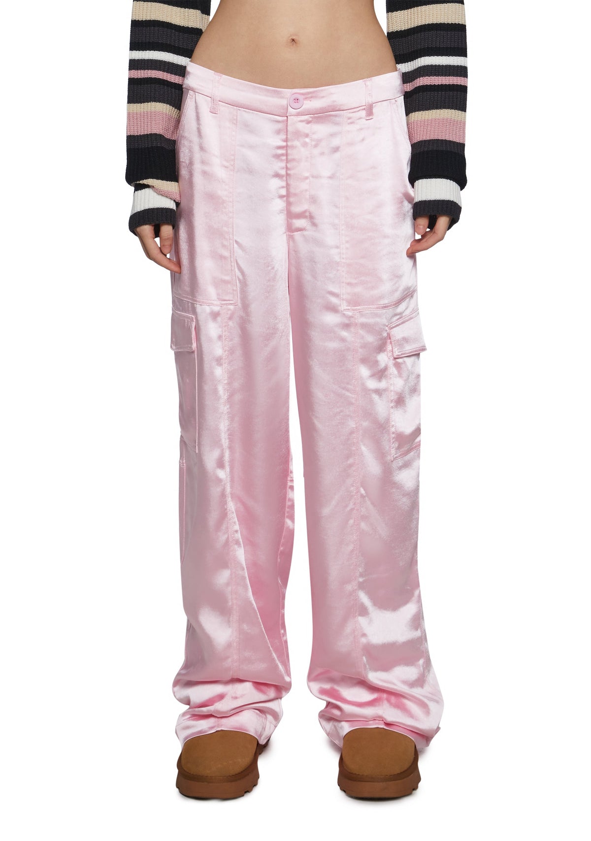 Affectionate Ways Satin Cargo Pants