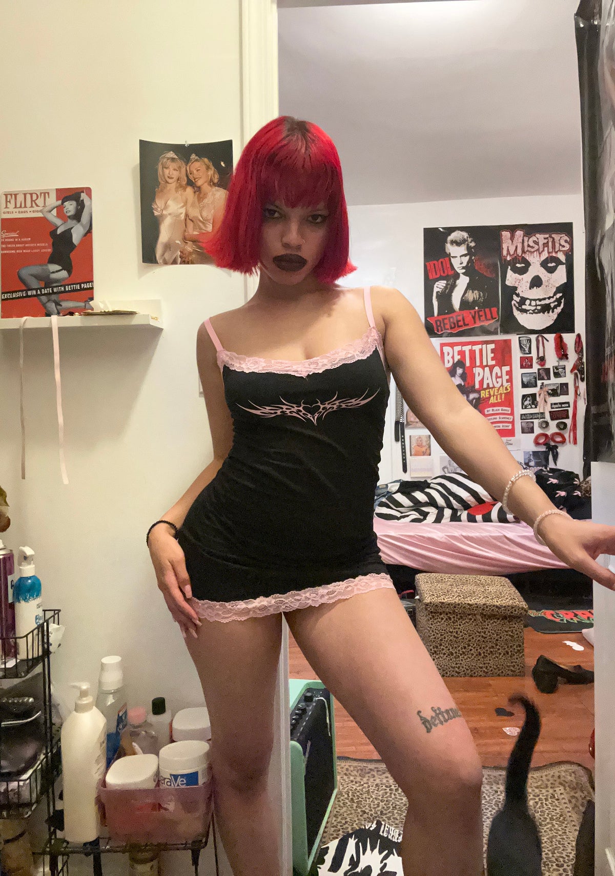 Seduced By Darkness Mini Dress