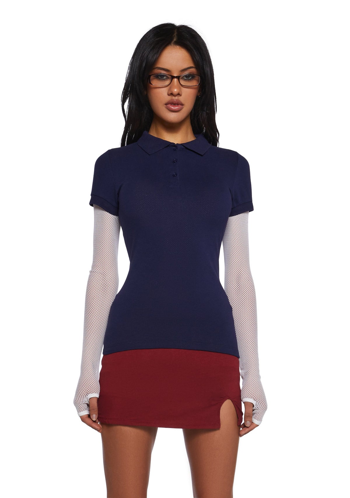 Perfectly Preppy Short Sleeve Top - Blue