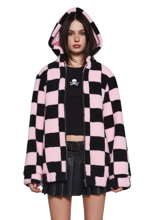 Sweet Scenester Hooded Sherpa Jacket