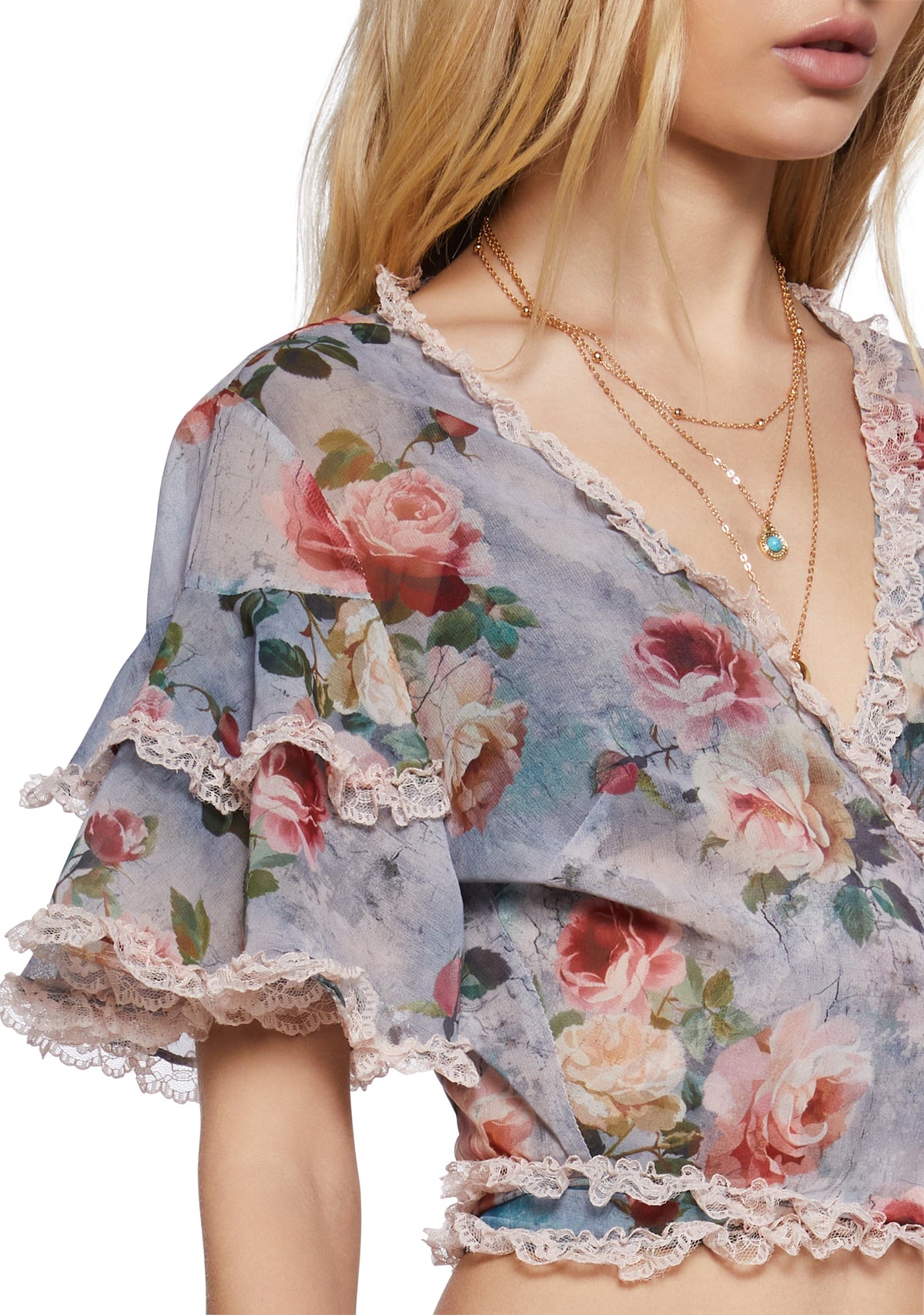 Springtime Seductions Ruffled Blouse