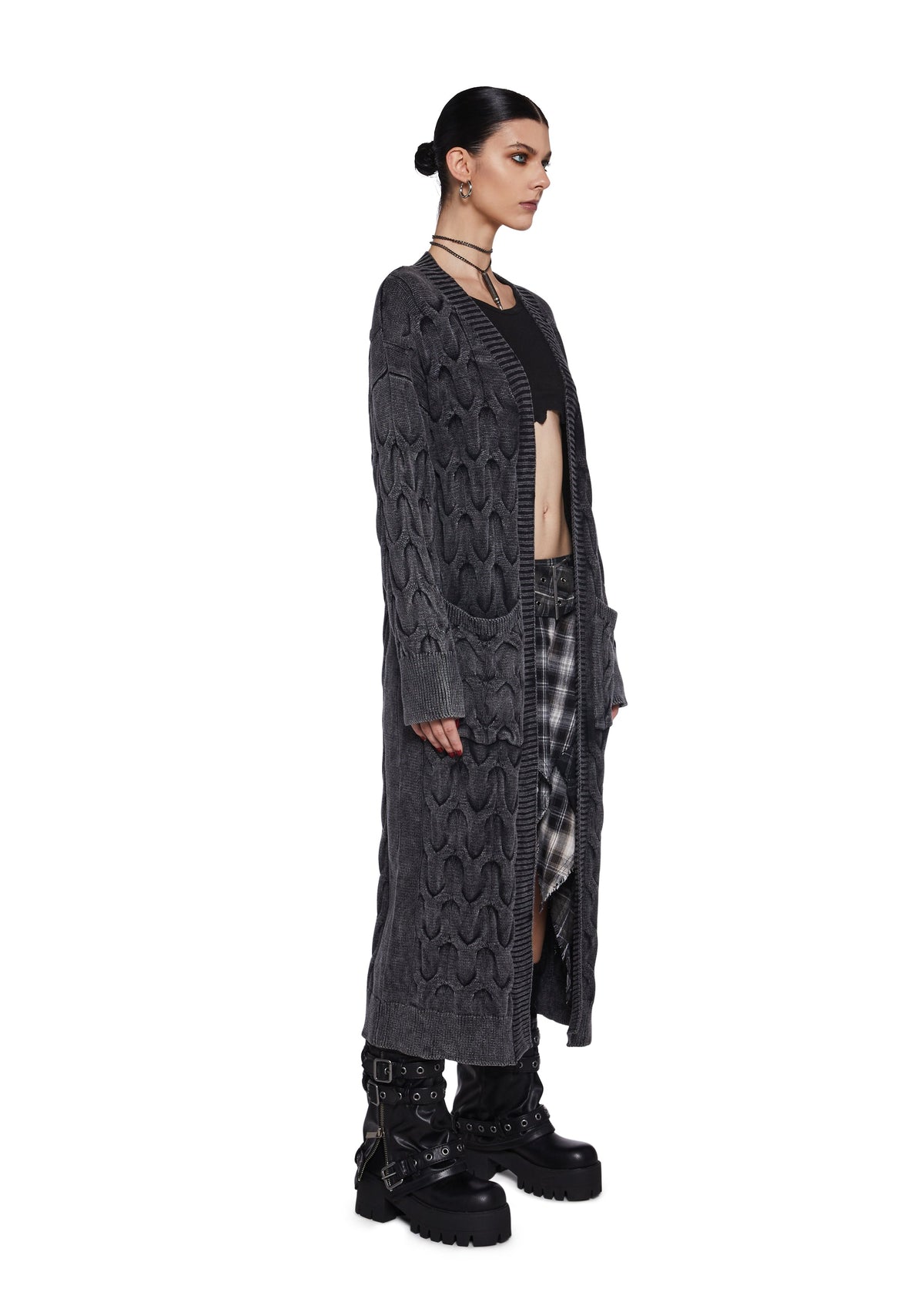 Musical Taste Cable Knit Duster