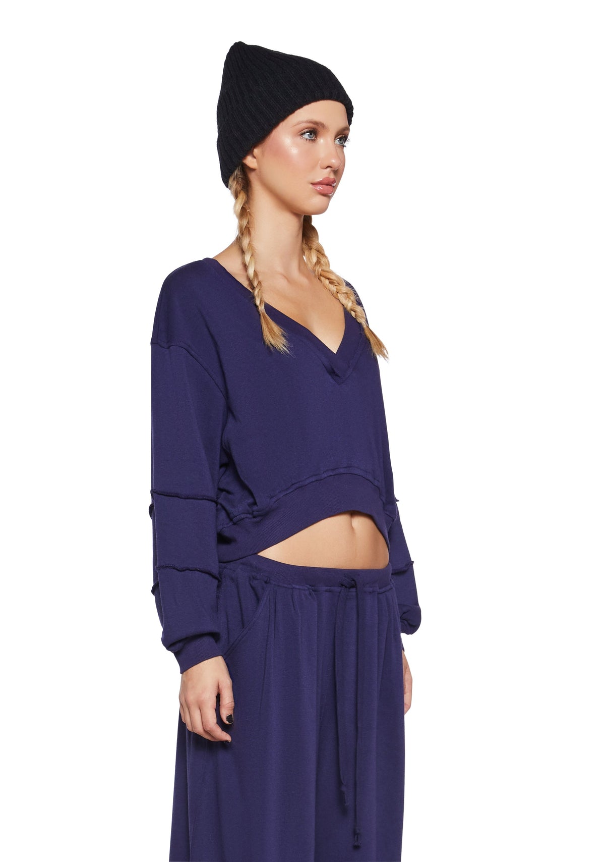 Chic Chill V-Neck Sweatshirt