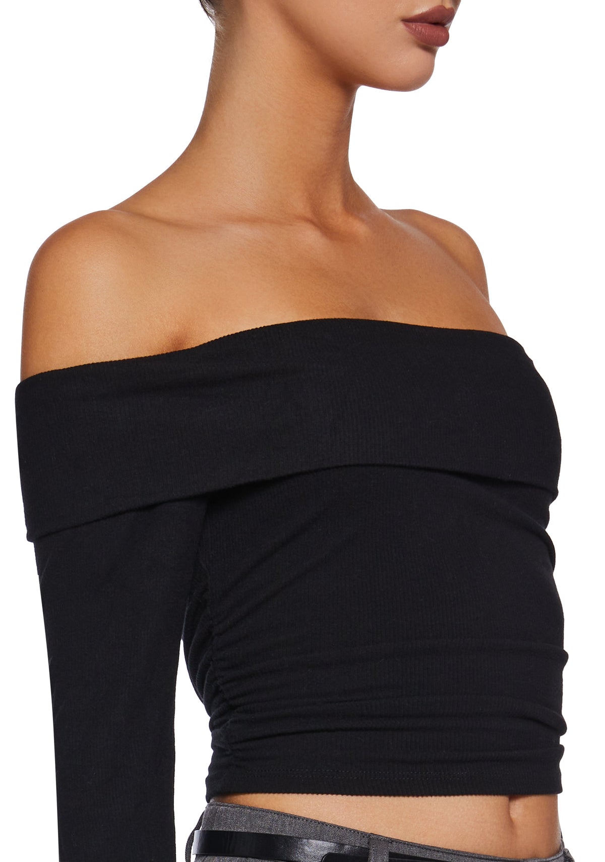 Hold Me Now Off The Shoulder Top - Black
