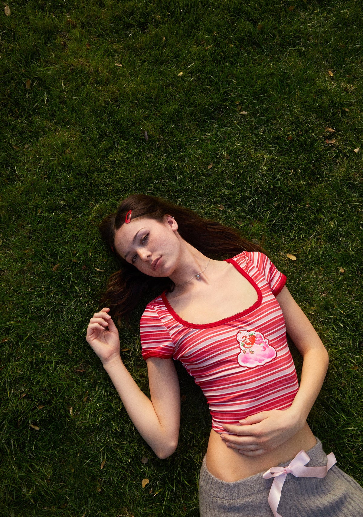Caring Hearts Striped Tee